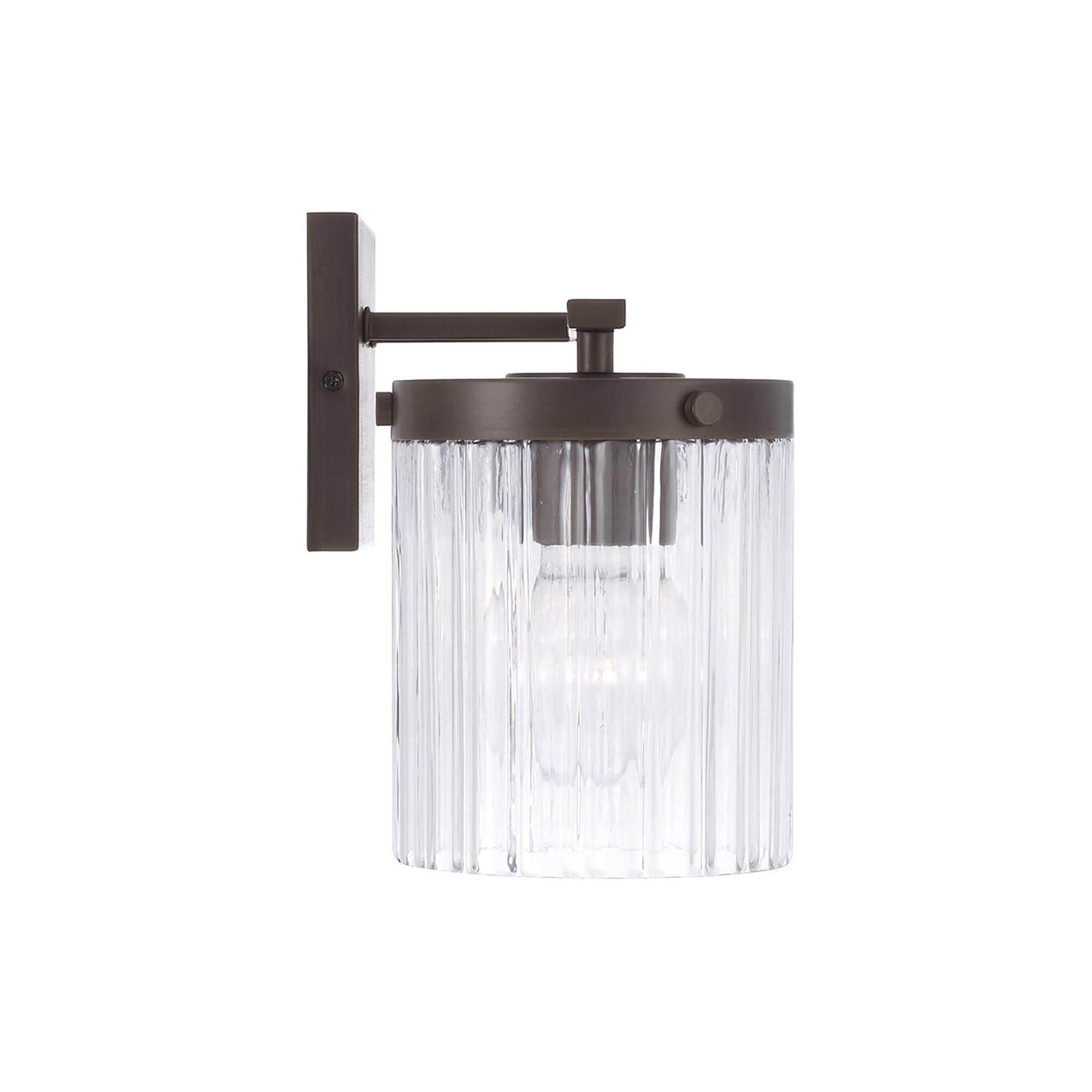 Shown in Oil Rubbed Bronze finish and Beveled Fluted glass