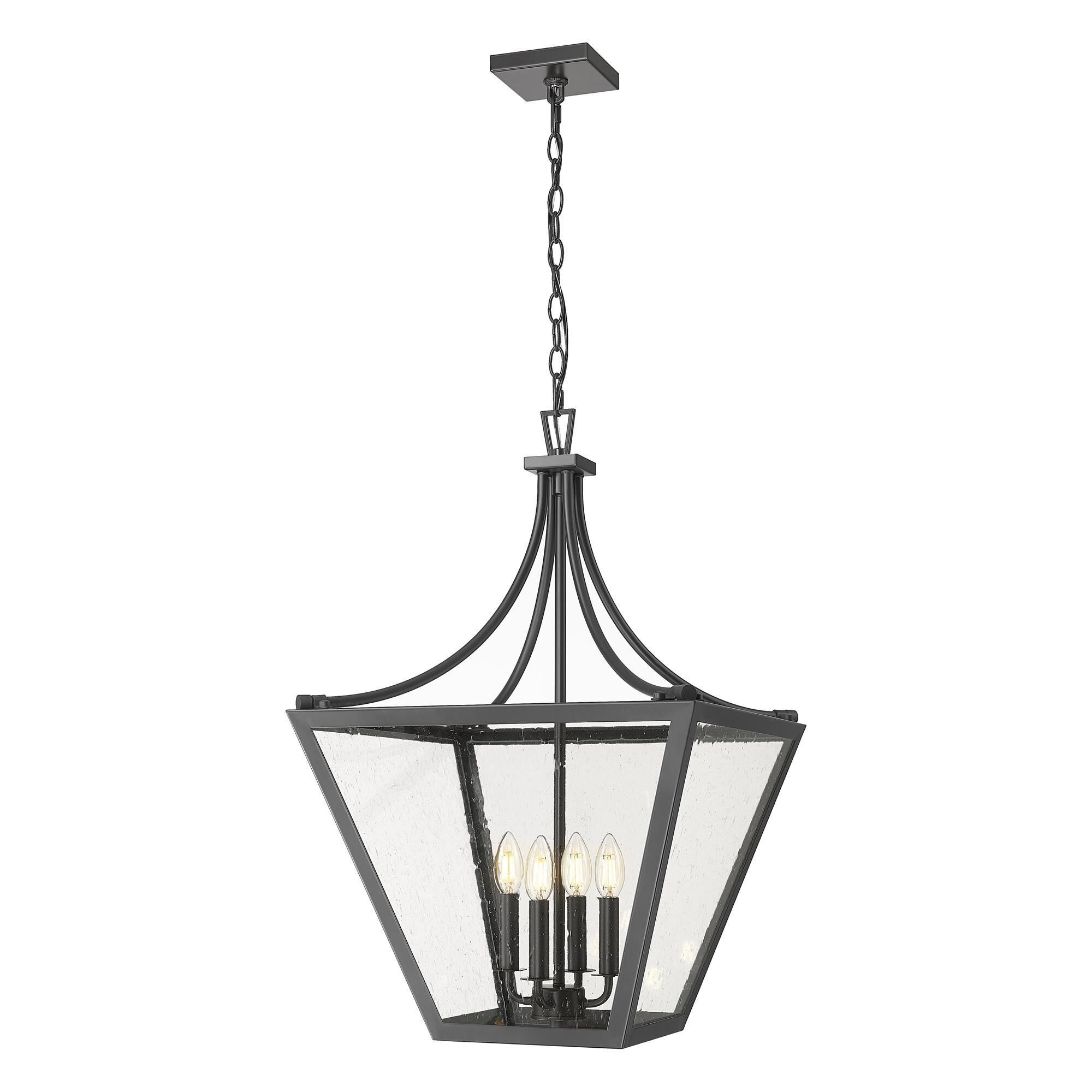 Shown in Iron Ore finish and Clear Seedy glass