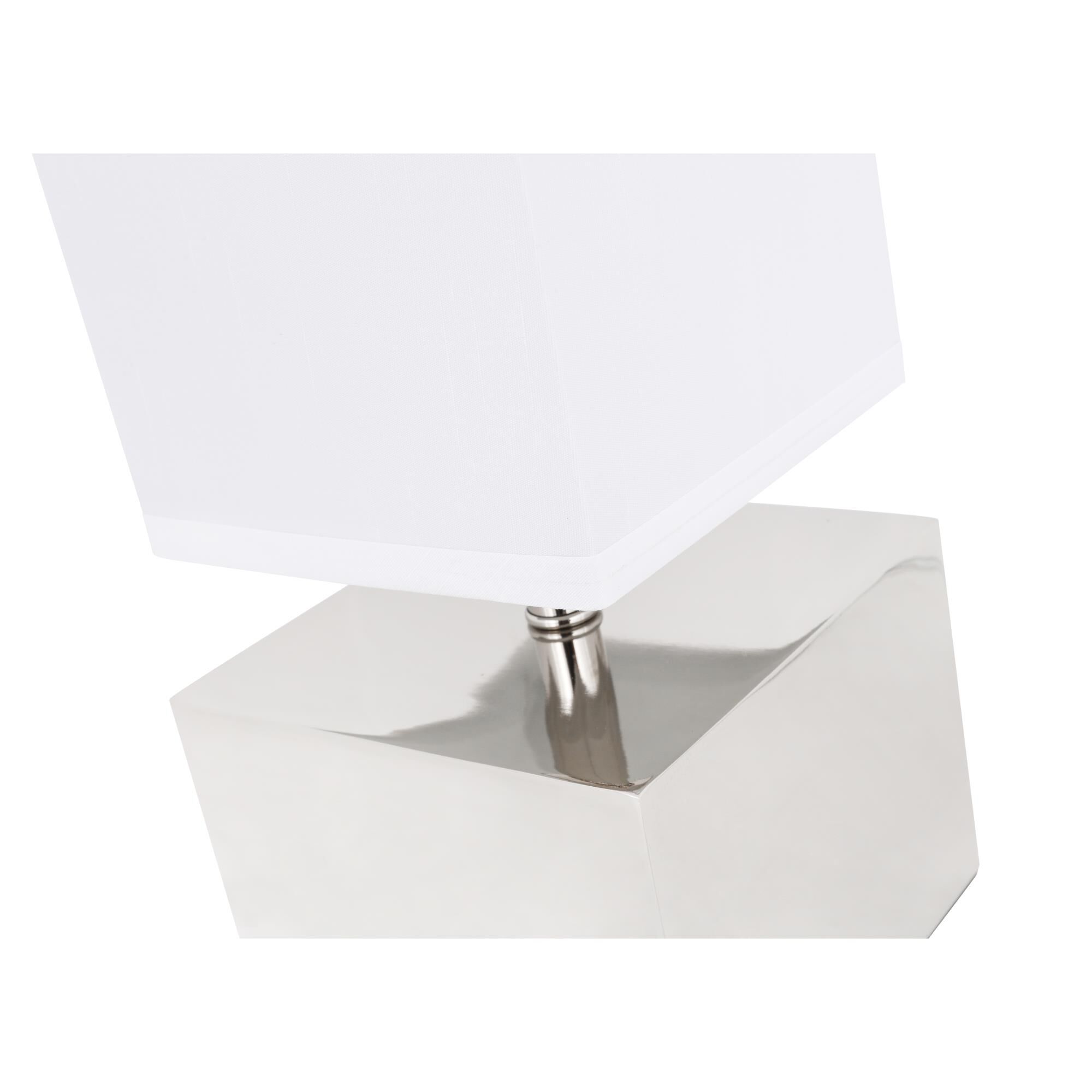 Shown in Polished Nickel finish and Fabric - Off White shade