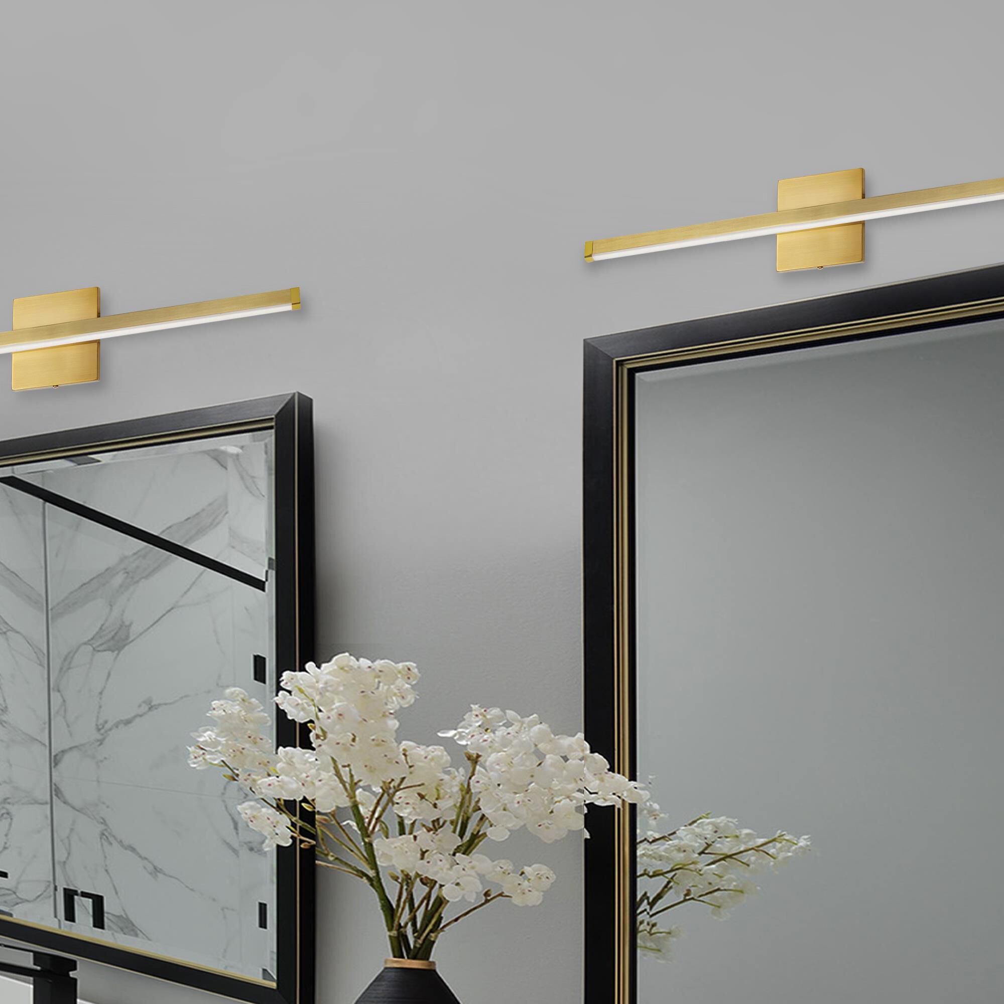 Shown in Aged Brass and White finish