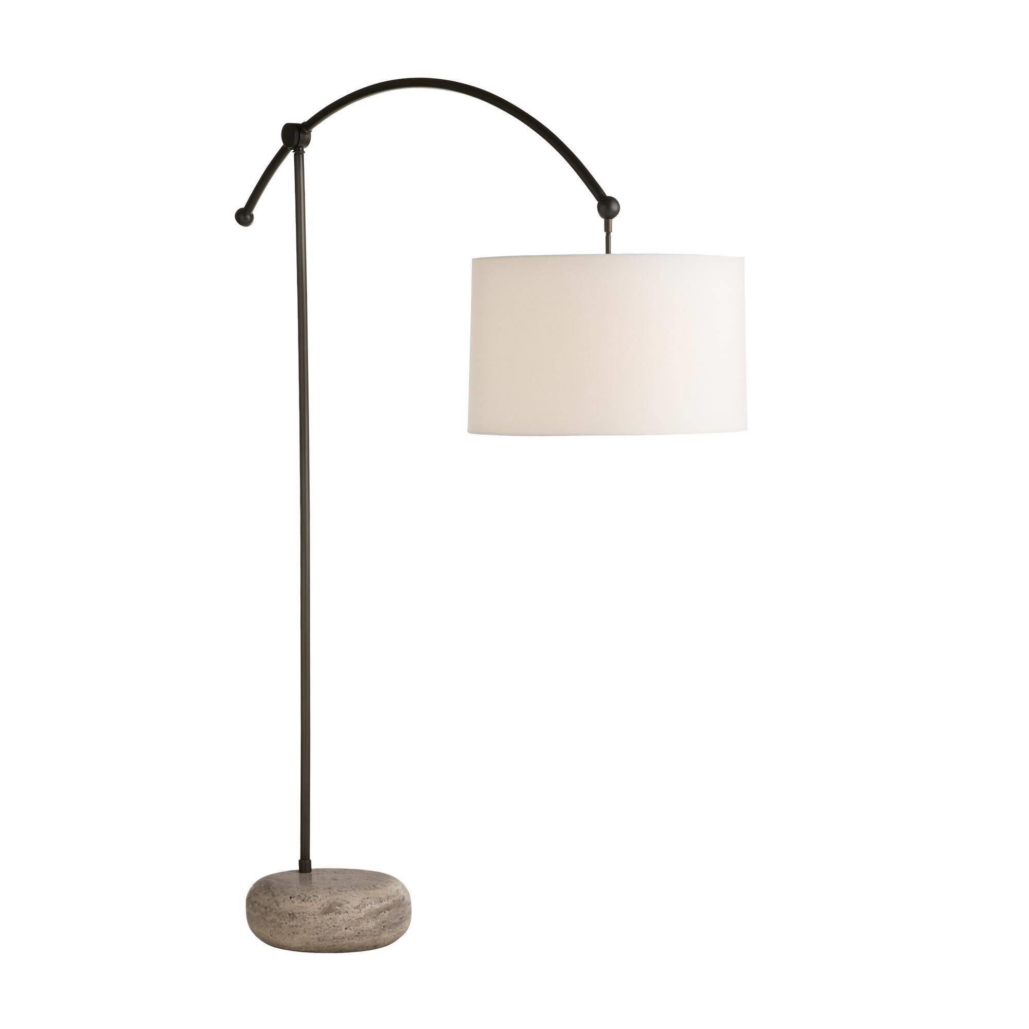 Shown in English Bronze and Travertine finish and Off-White shade
