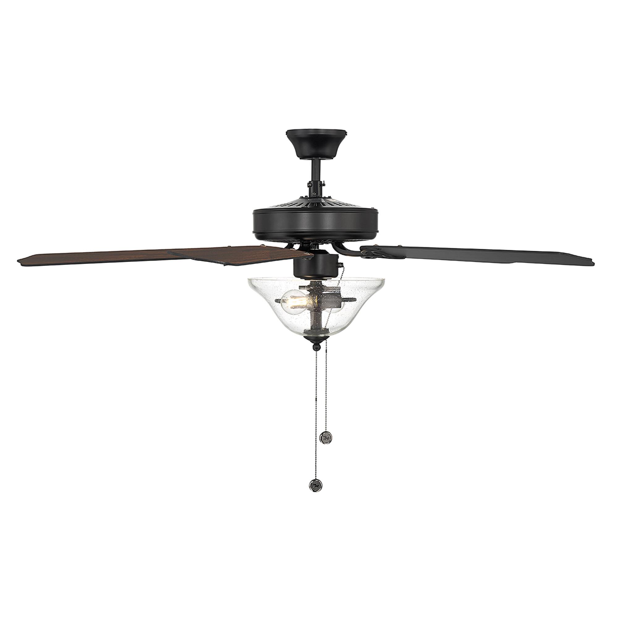Shown in Matte Black finish and Clear Bubble glass