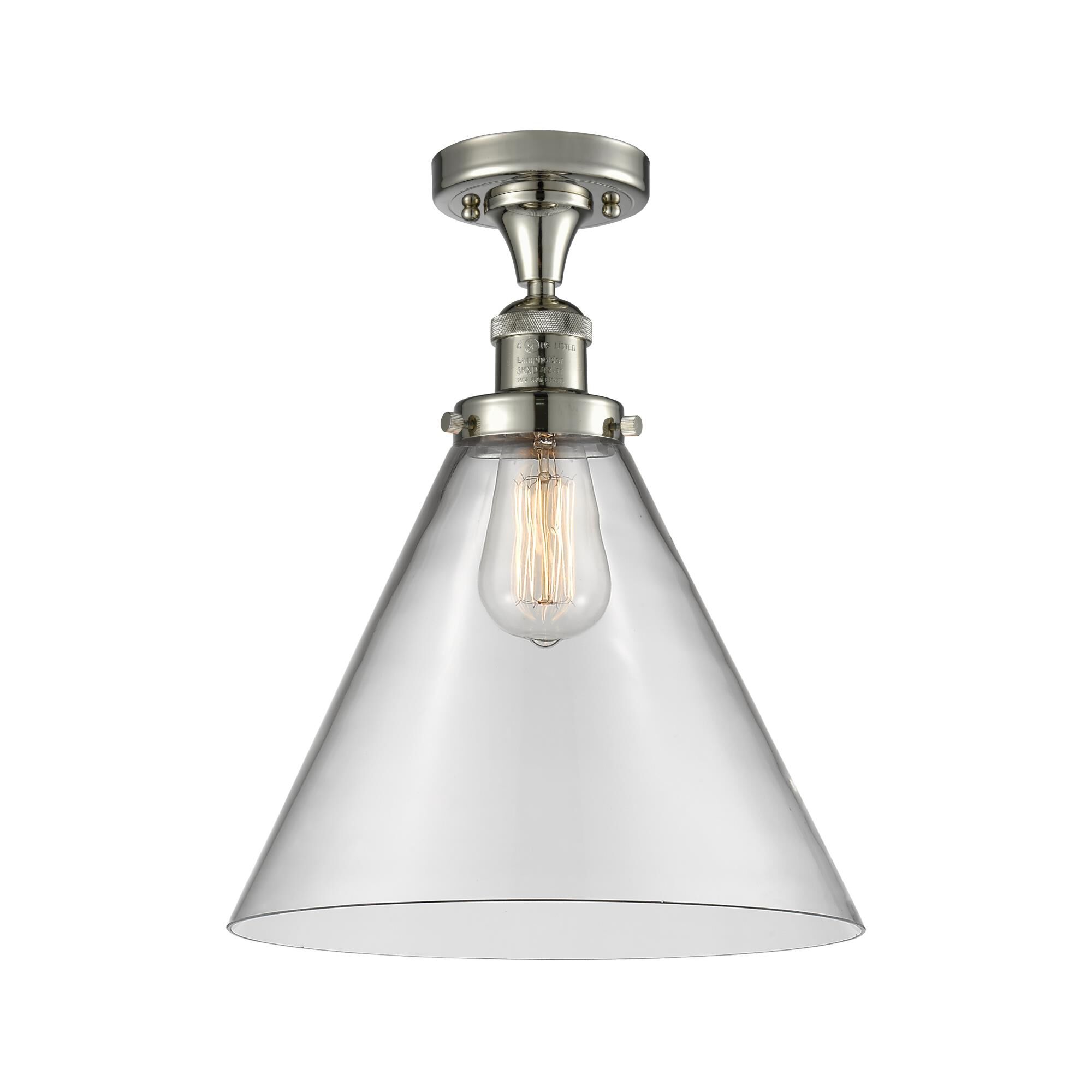 Bruno Marashlian Cone 12 Inch 1 Light Semi Flush Mount by Innovations Lighting
