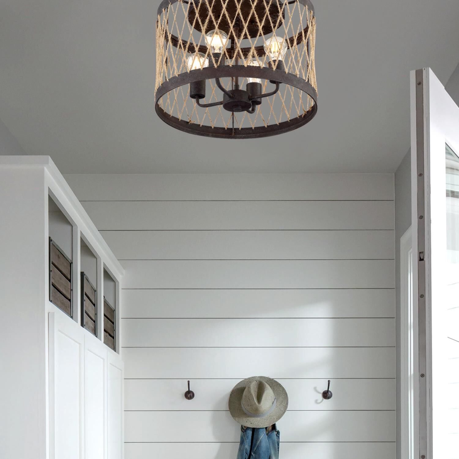 Anders 16 Inch 4 Light Semi Flush Mount by Crystorama