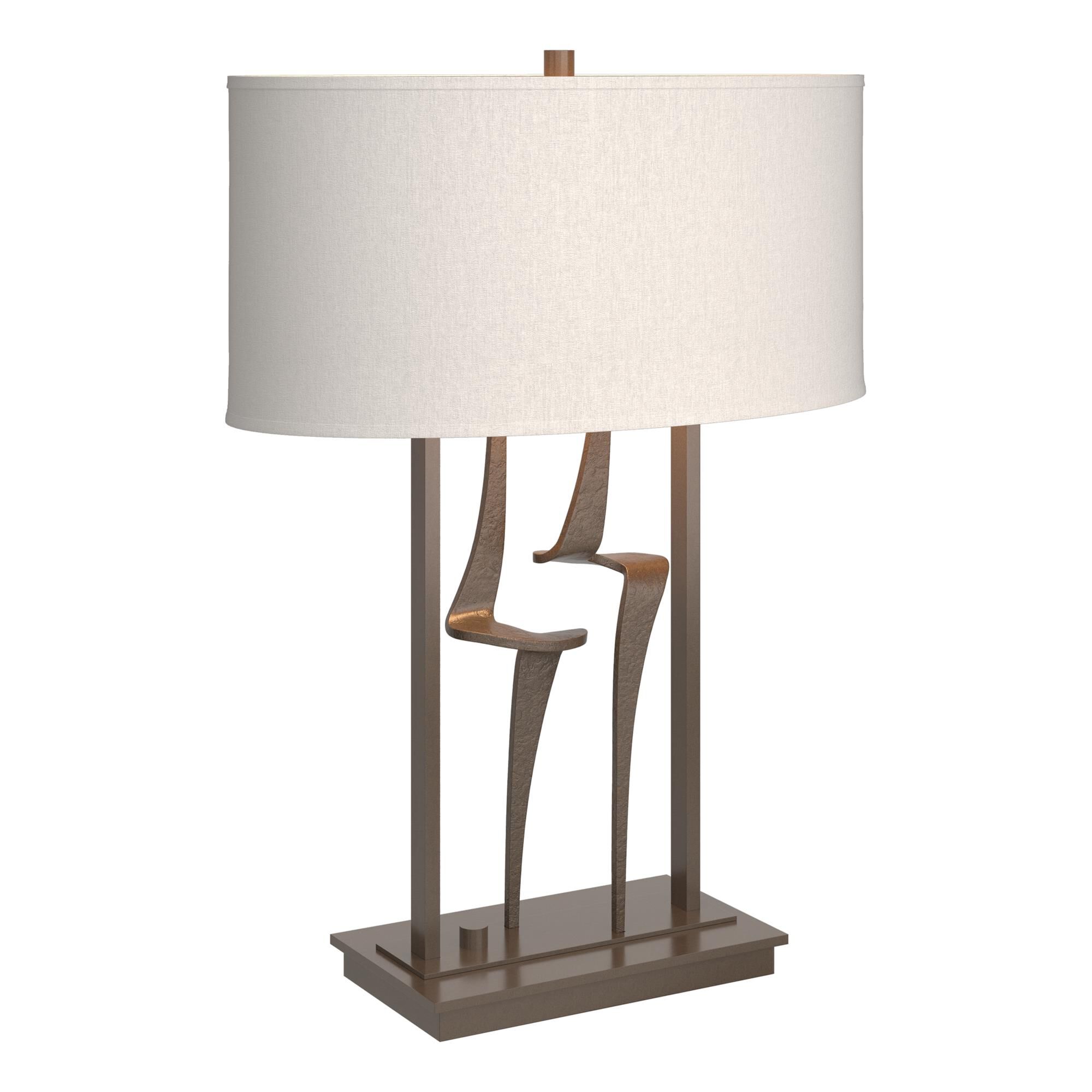 Shown in Bronze finish and Flax shade