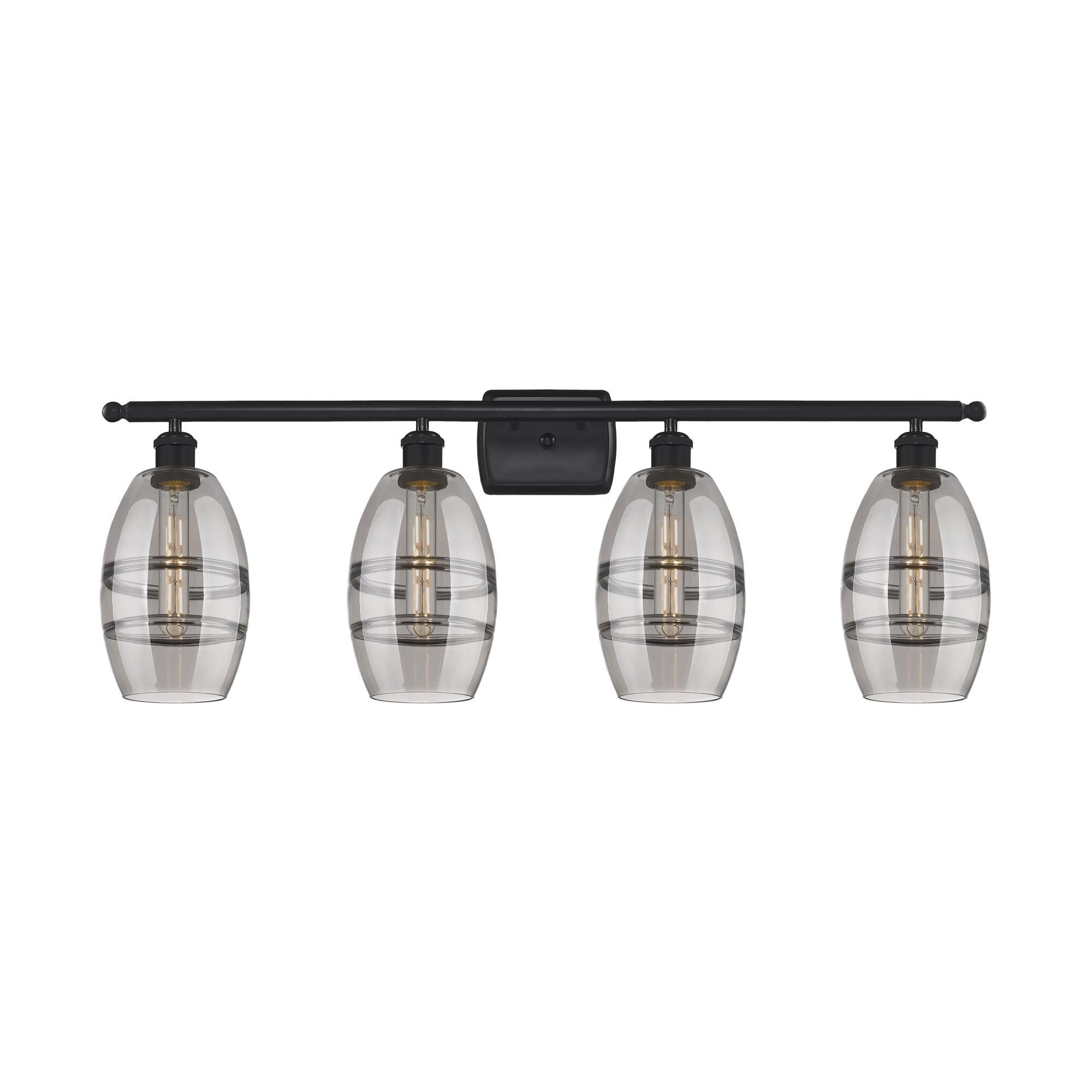 Shown in Matte Black finish and Light Smoke glass