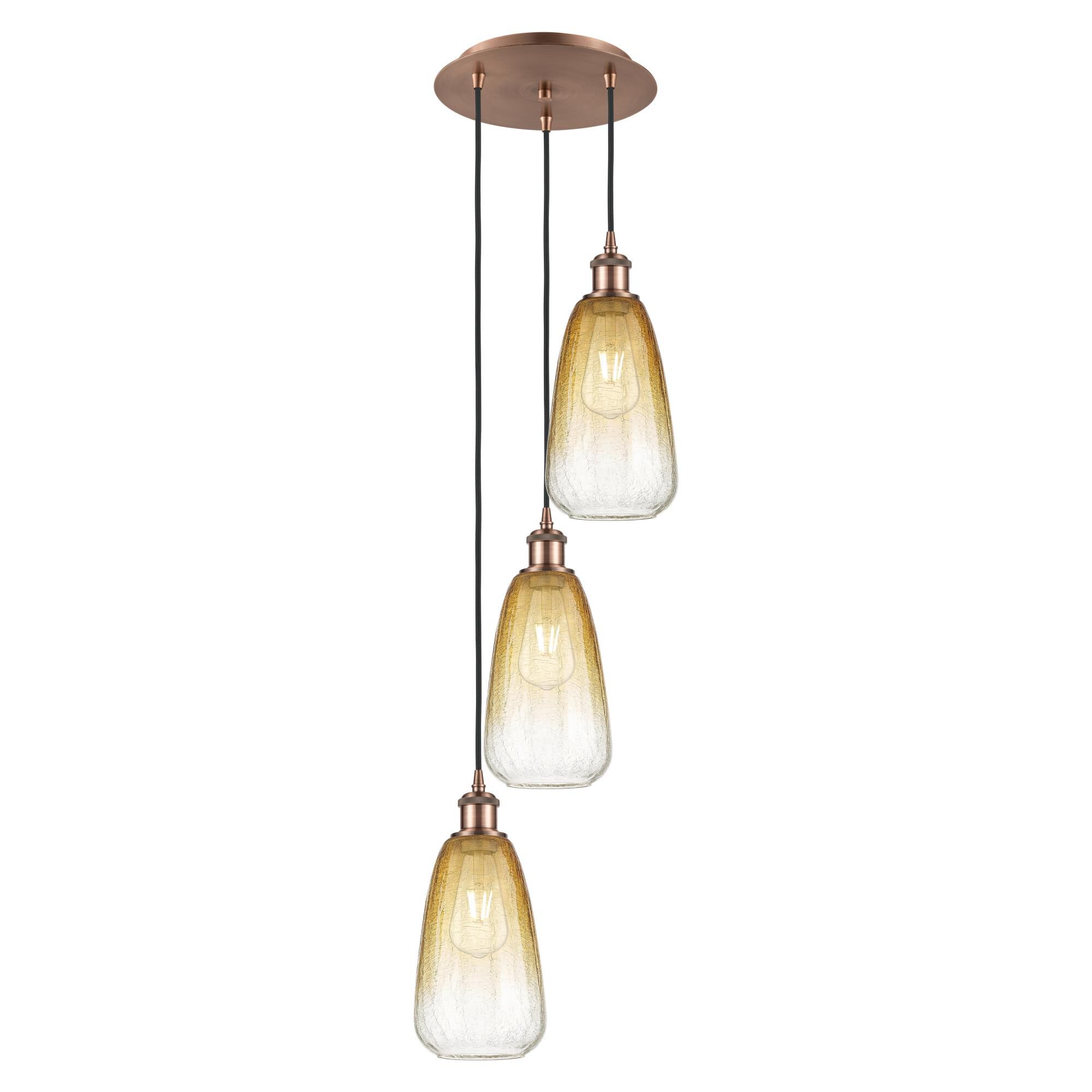 Bruno Marashlian Brookhaven Almond 13 Inch Multi Light Pendant by Innovations Lighting