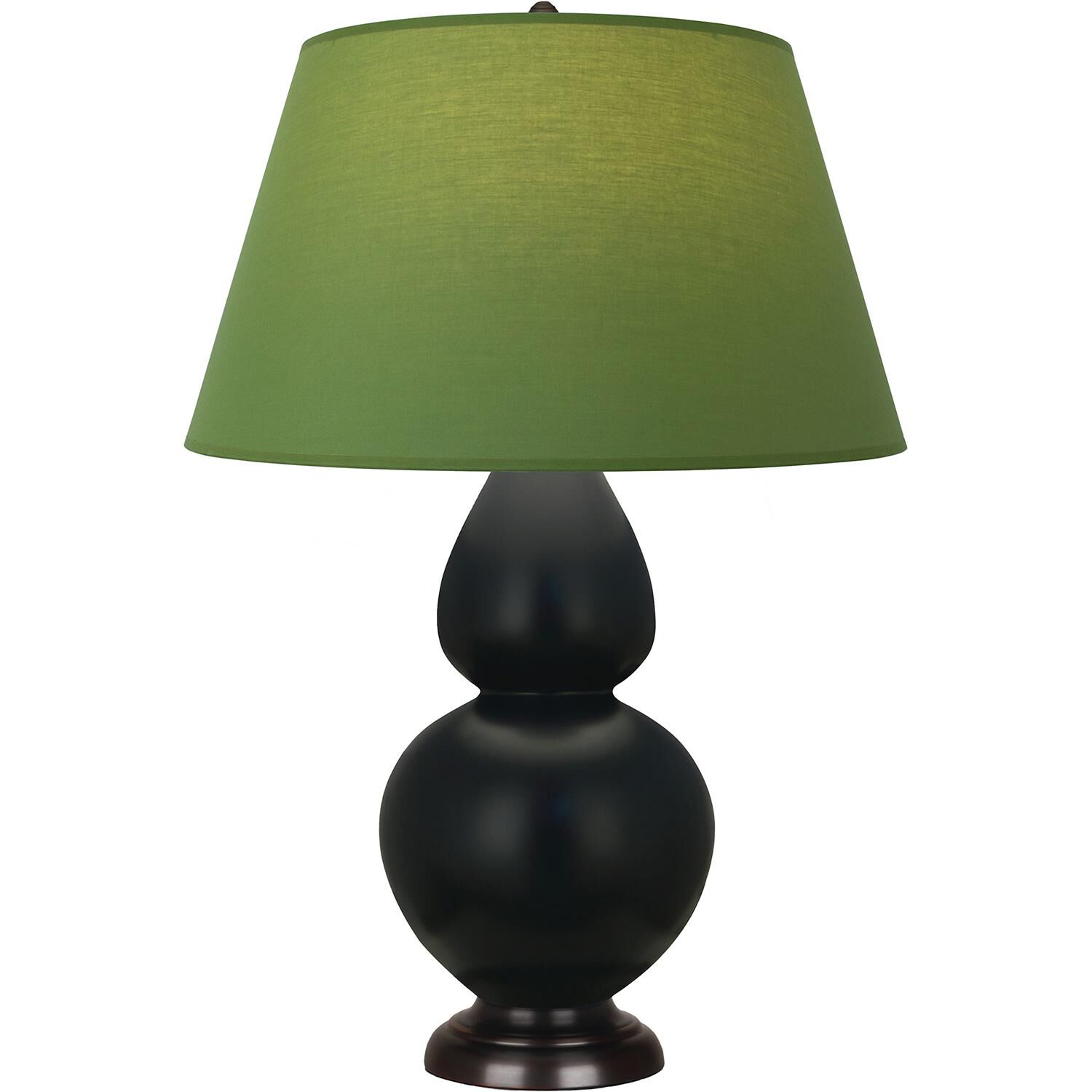 Shown in Matte Obsidian finish and Tea Green and Taupe shade and Deep Patina Bronze accent