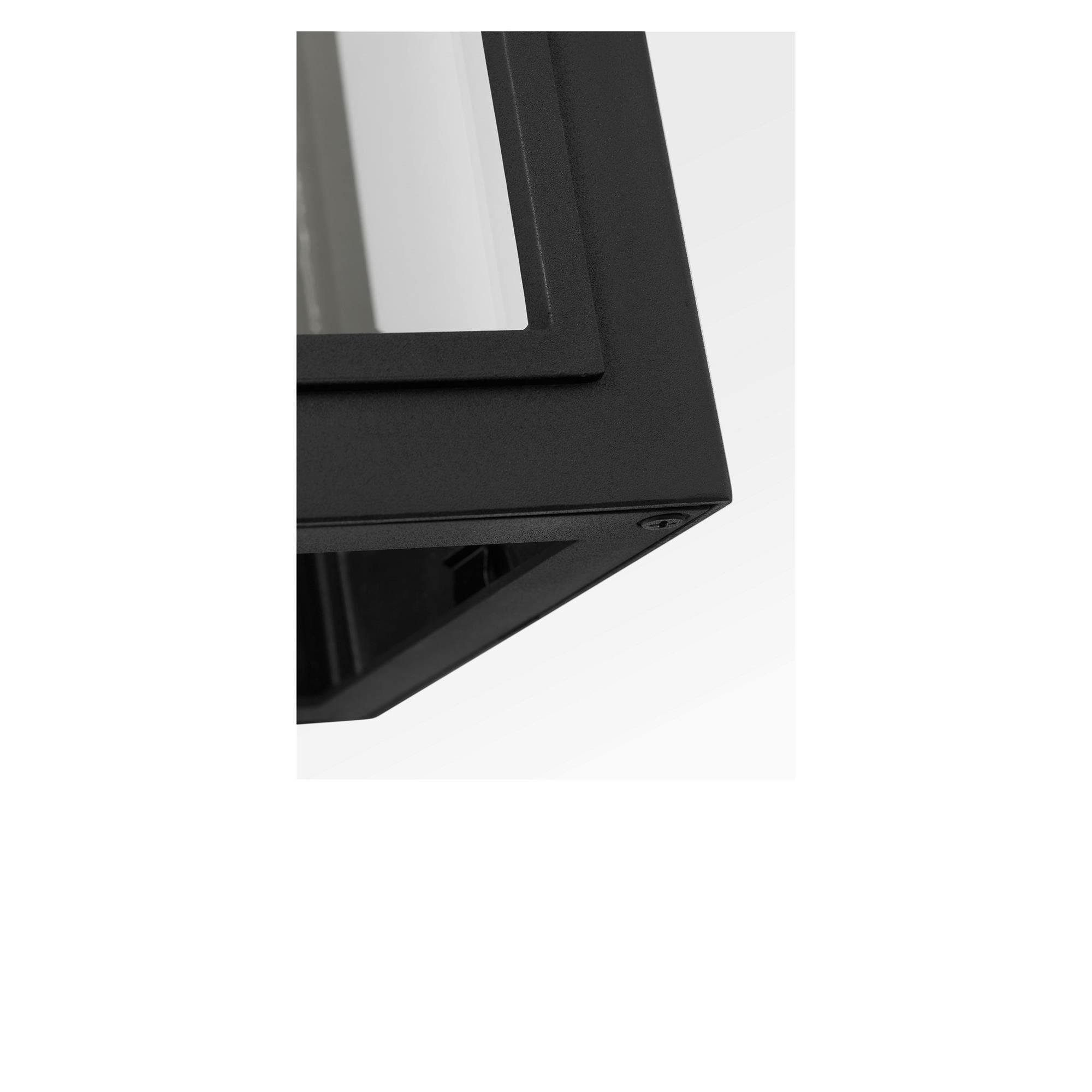 Shown in Textured Black finish and Clear glass