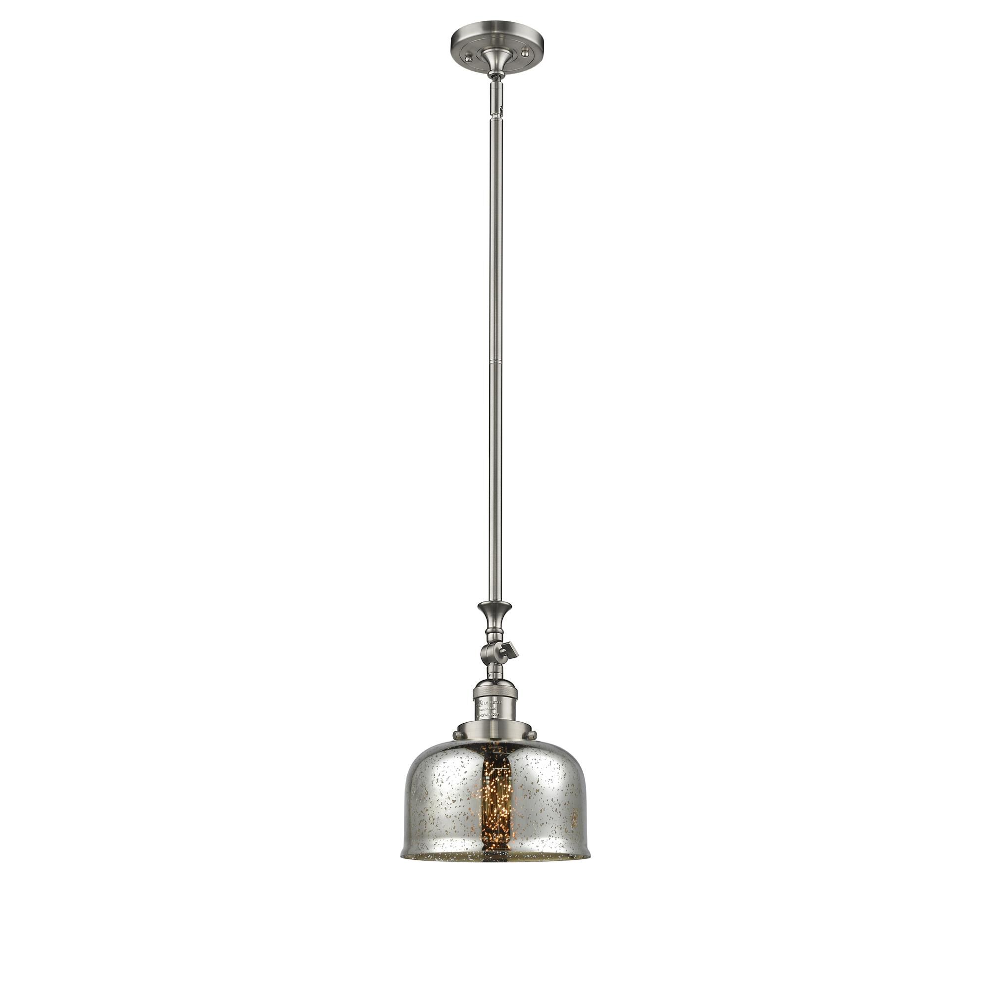 Shown in Brushed Satin Nickel finish and Silver Mercury glass
