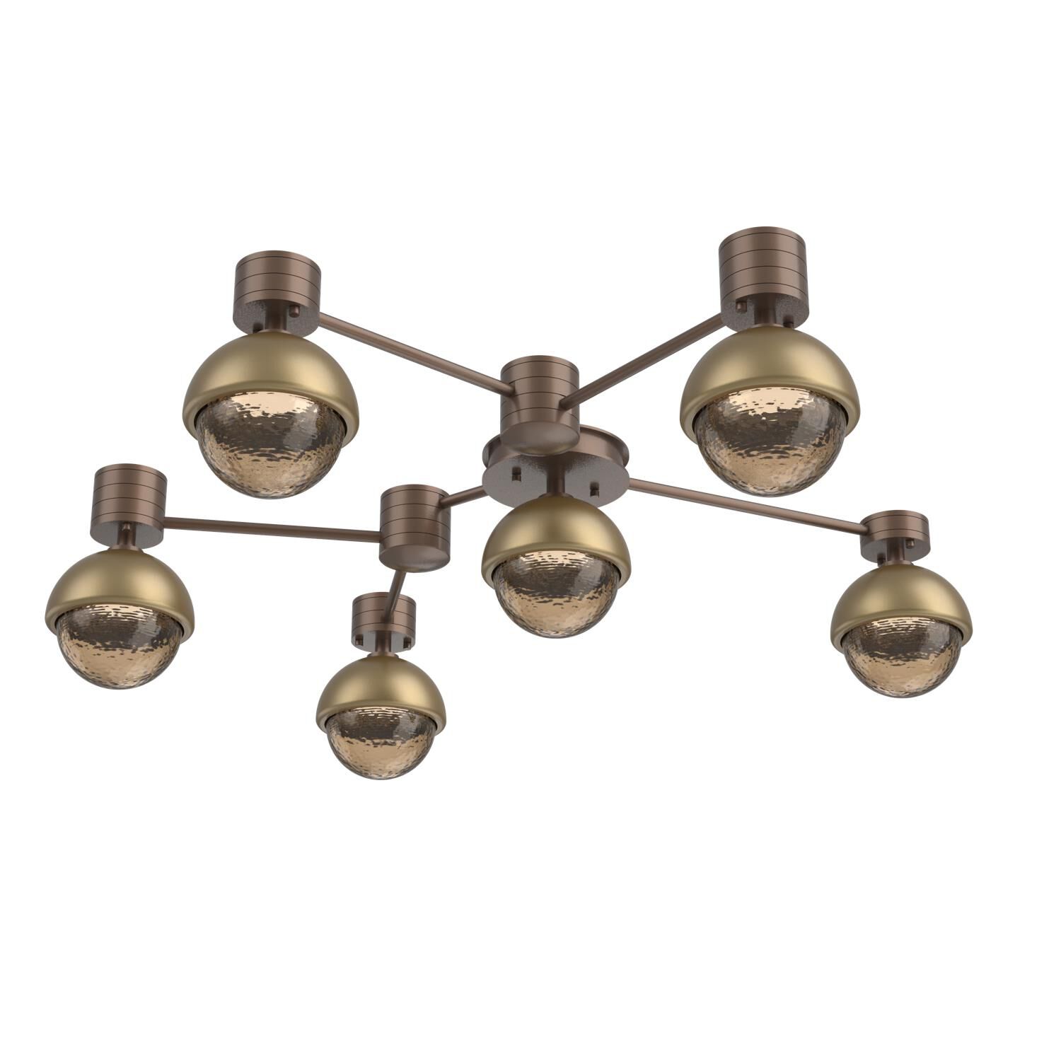 Shown in Burnished Bronze finish and Bronze glass and Gilded Brass accent
