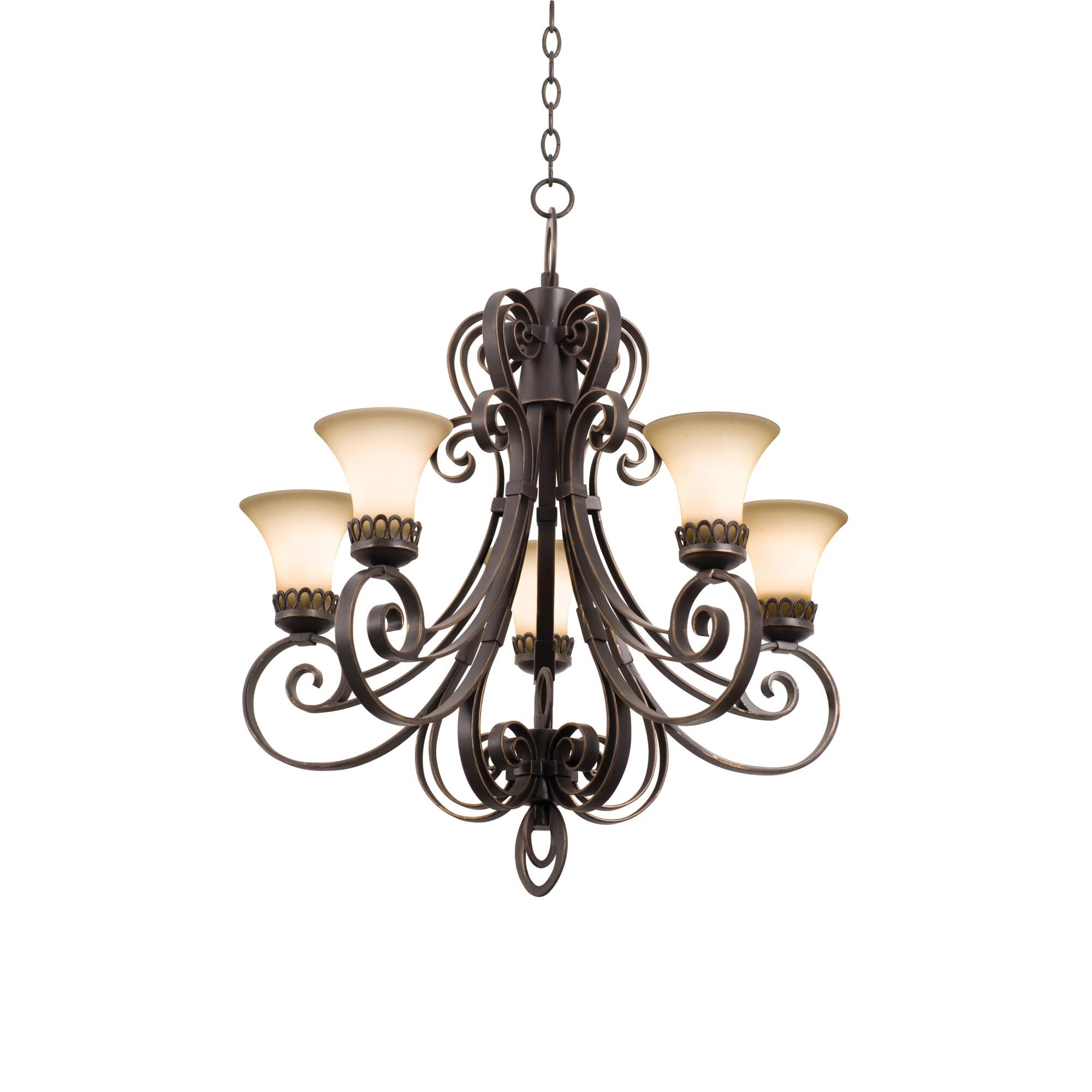 Mirabelle 28 Inch 5 Light Chandelier by Kalco Lighting