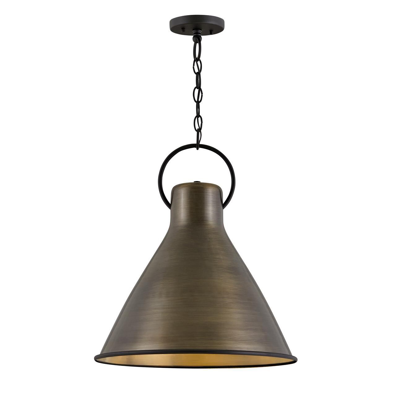Shown in Dark Antique Brass finish and Textured Black accent