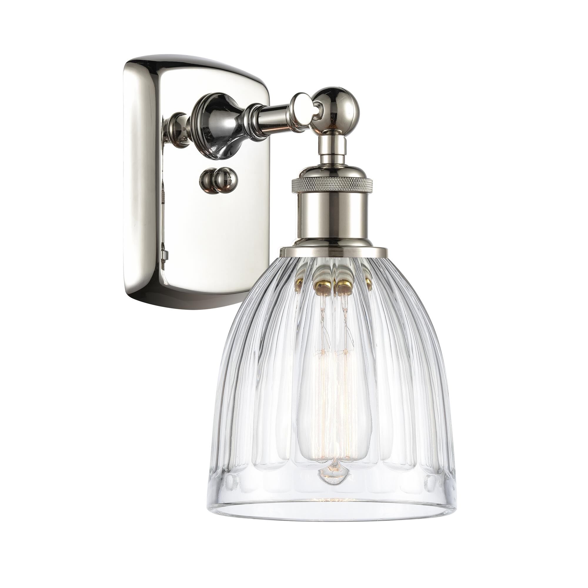 Shown in Polished Nickel finish and Drum glass and Glass shade