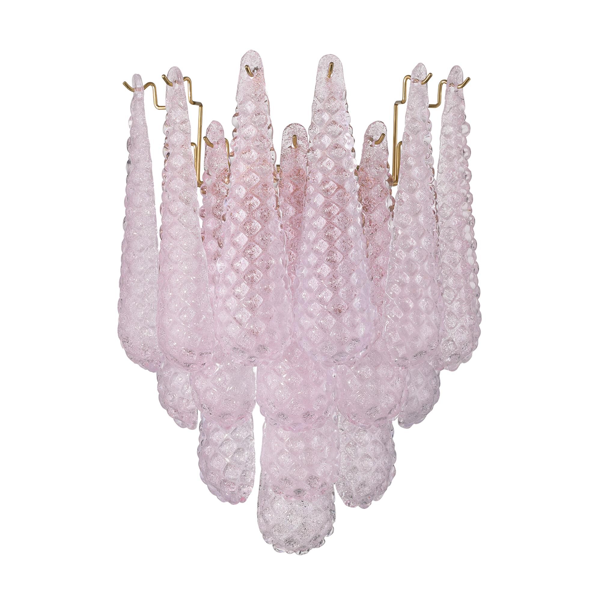 Shown in Aged Brass finish and Sand Blush glass