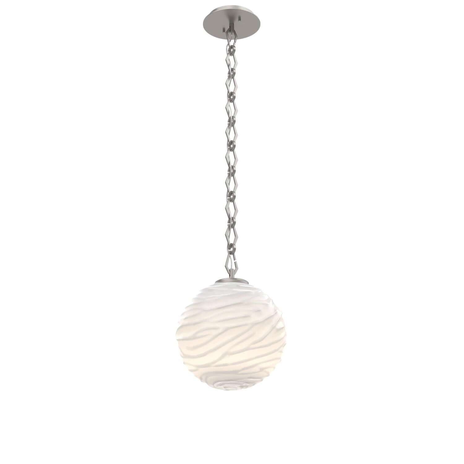 Shown in Beige Silver finish and White glass