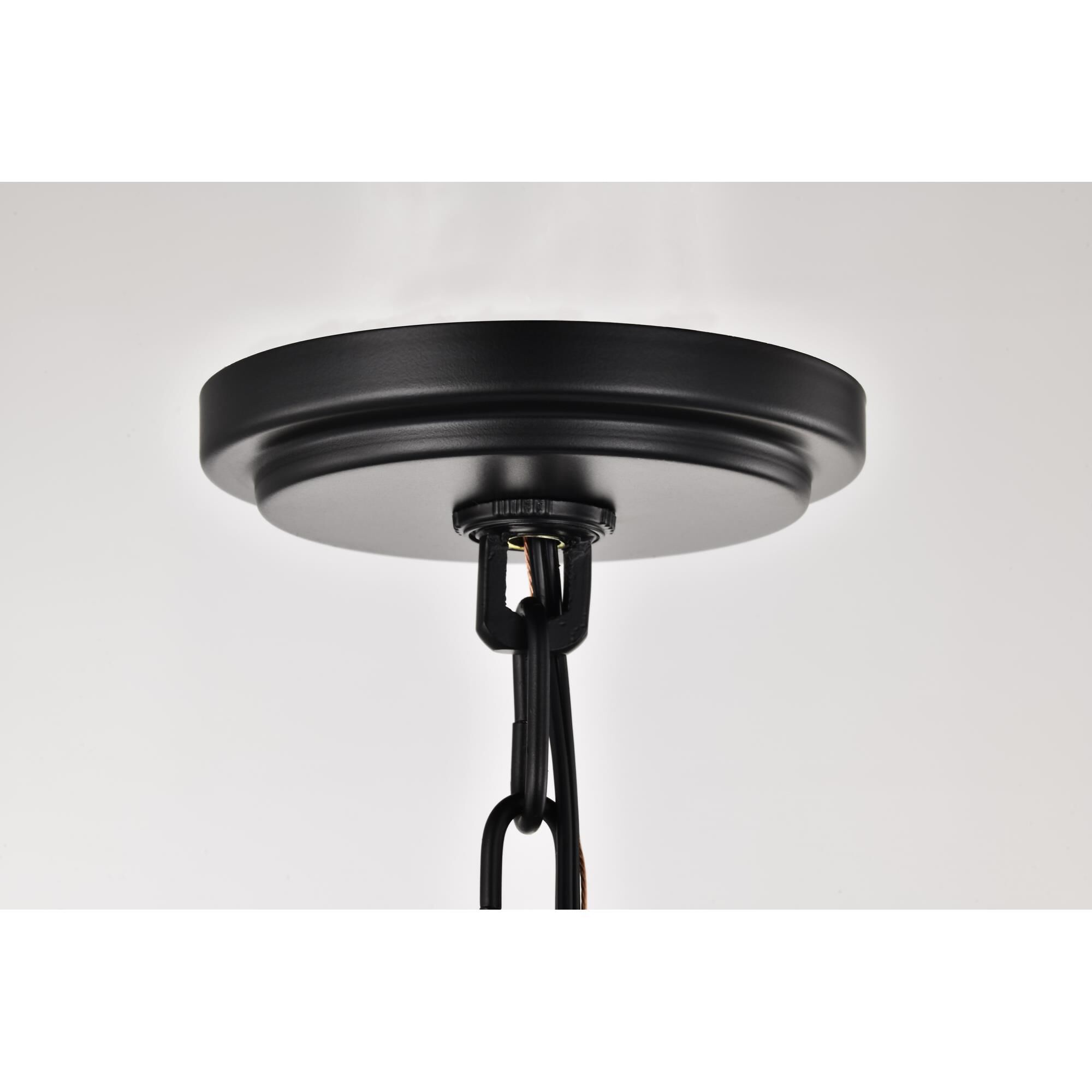 Shown in Matte Black finish and White Opal glass