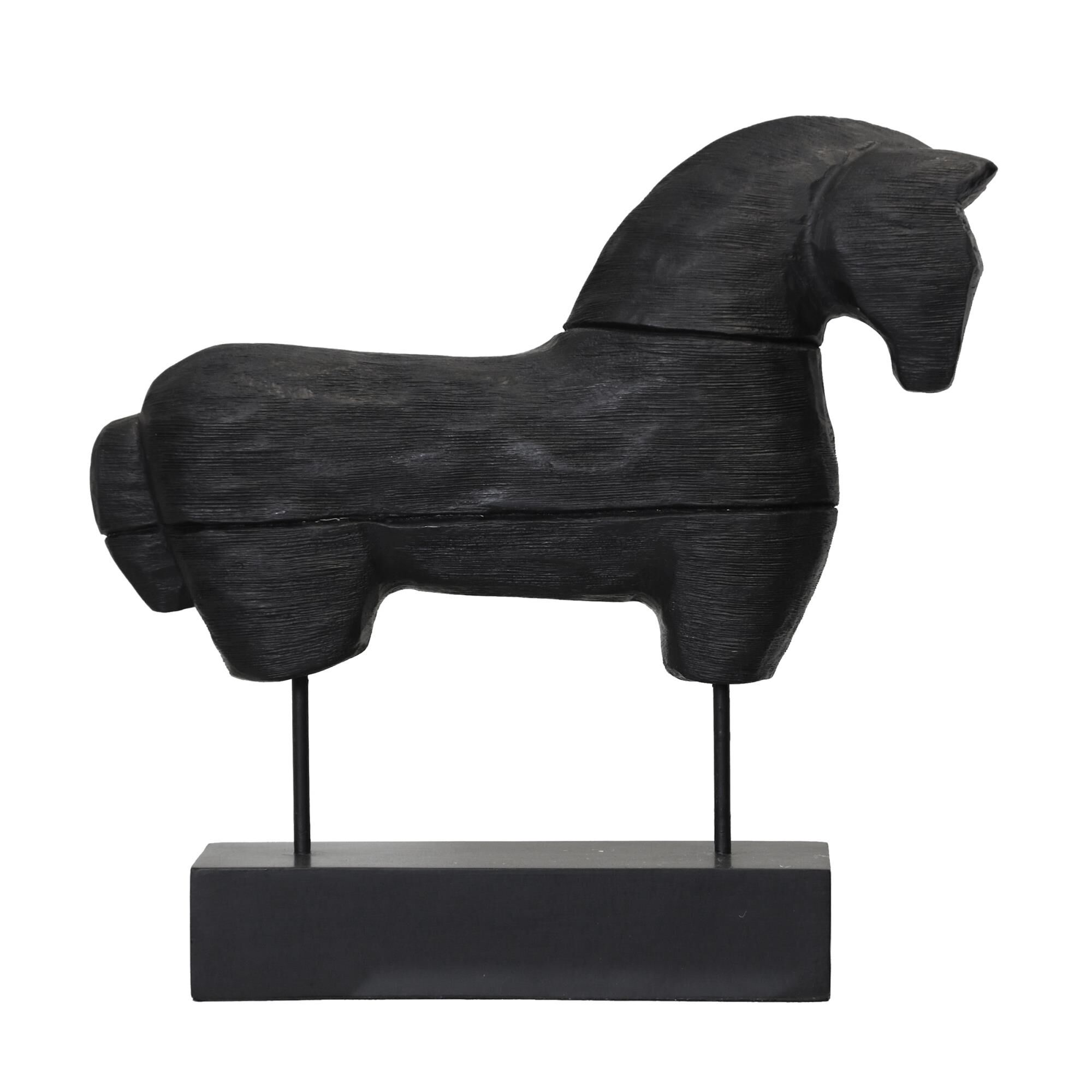 Horse Wood Carving On Stand Figurine by Stylecraft