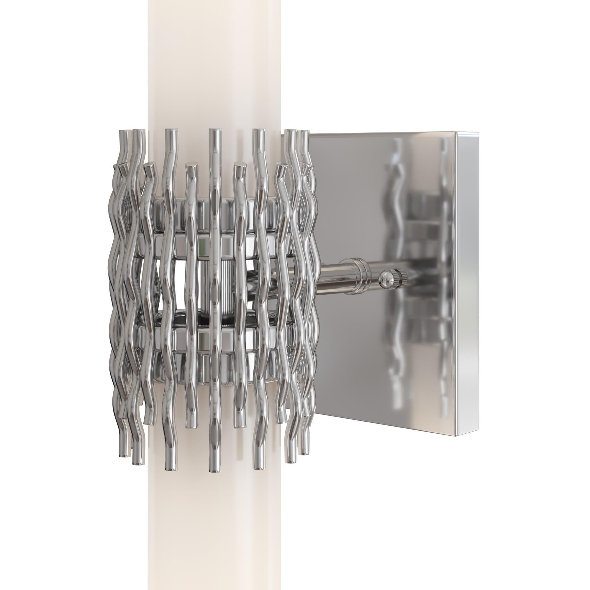 Shown in Opaque White and Polished Nickel finish