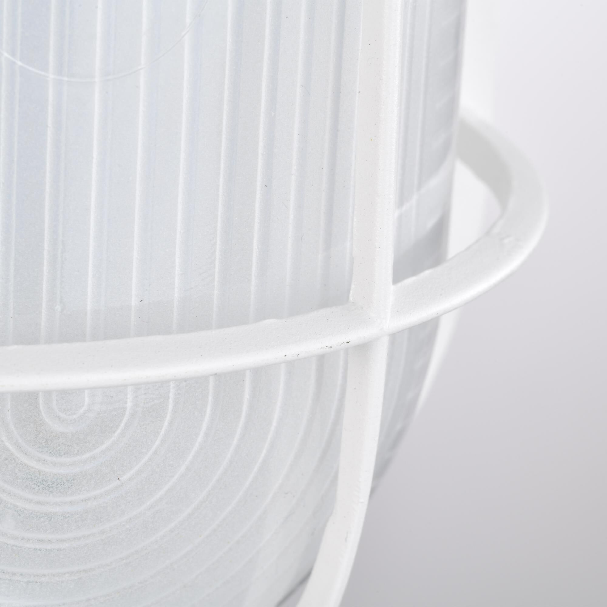 Shown in White finish and White glass