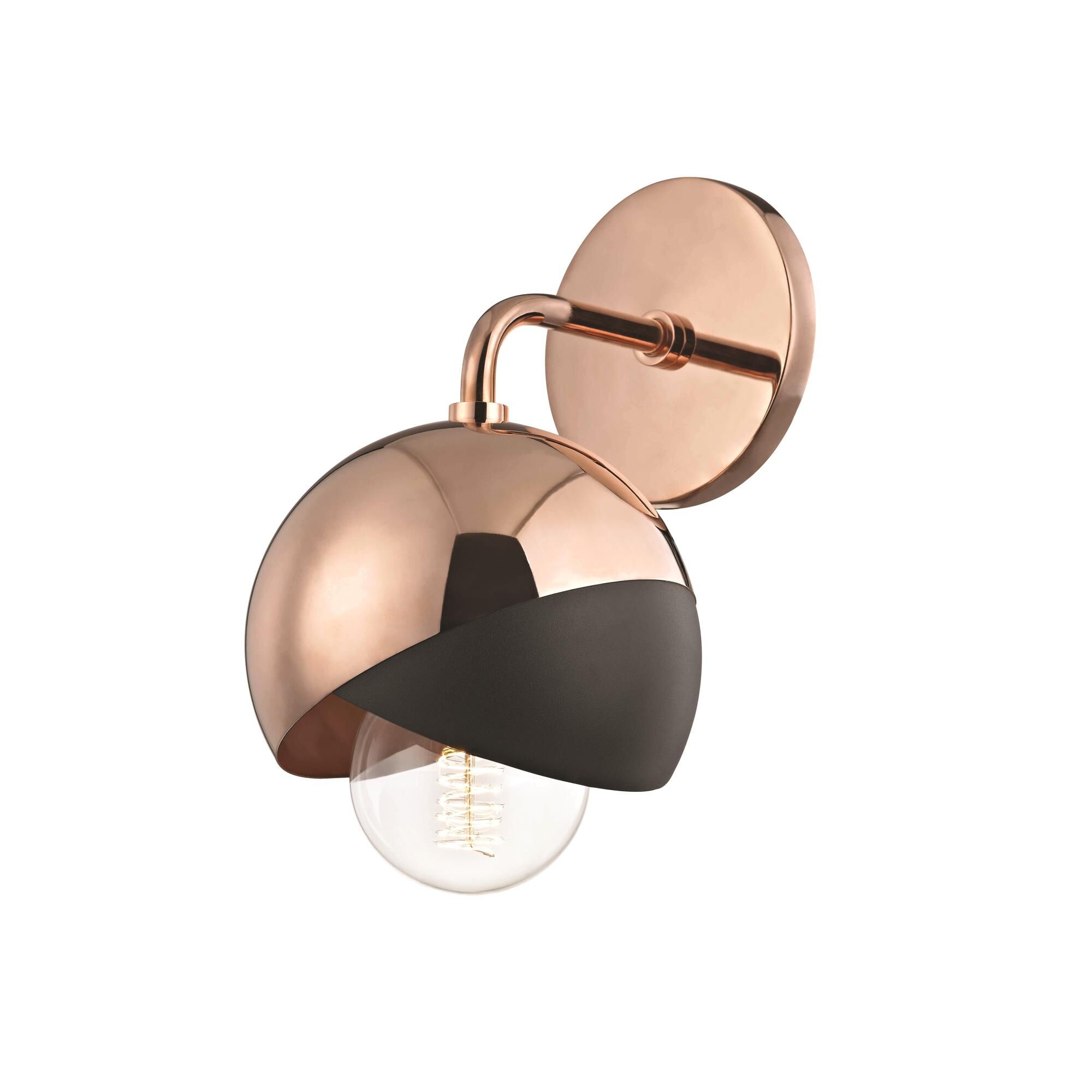 Shown in Polished Copper finish and Black accent