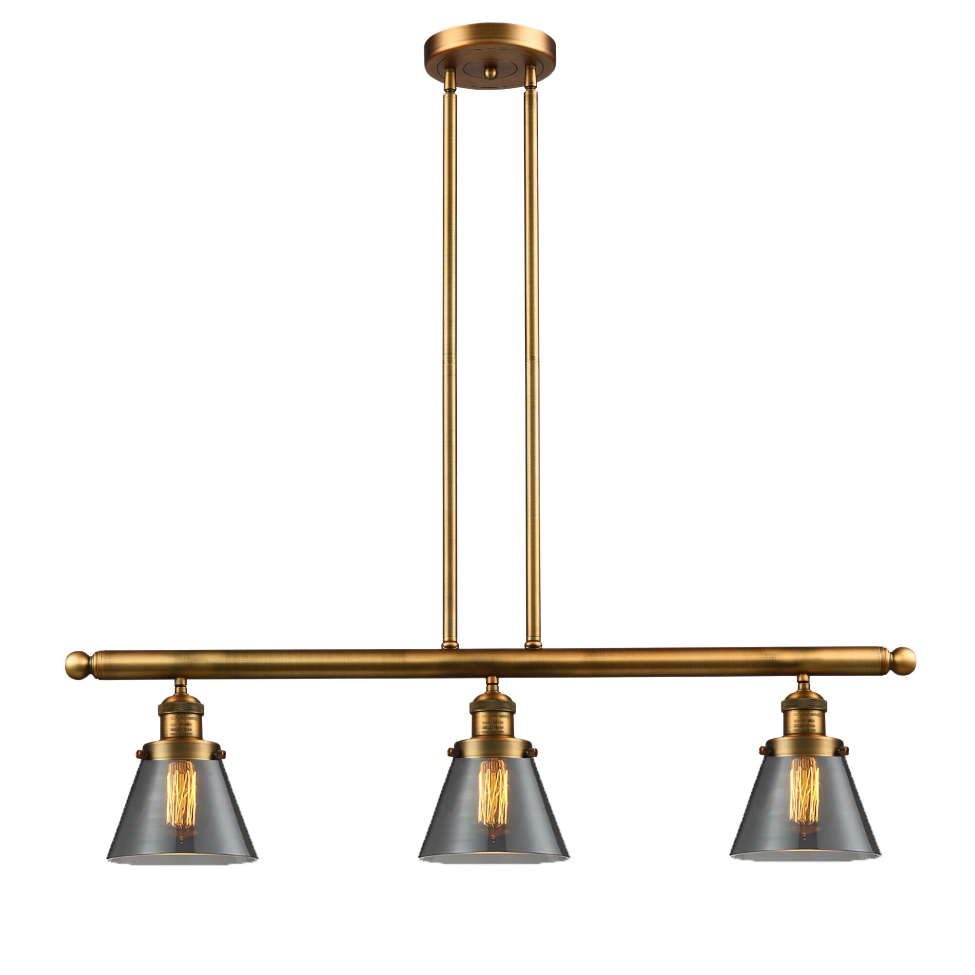Shown in Brushed Brass finish and Smoked glass