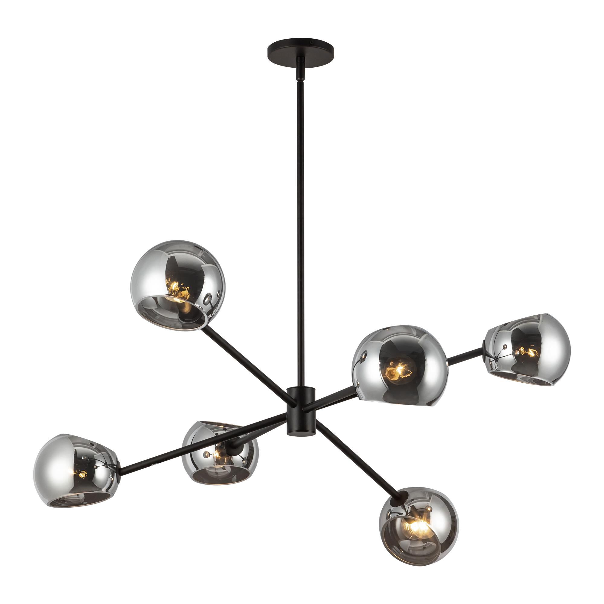 Shown in Matte Black finish and Smoked Solid glass