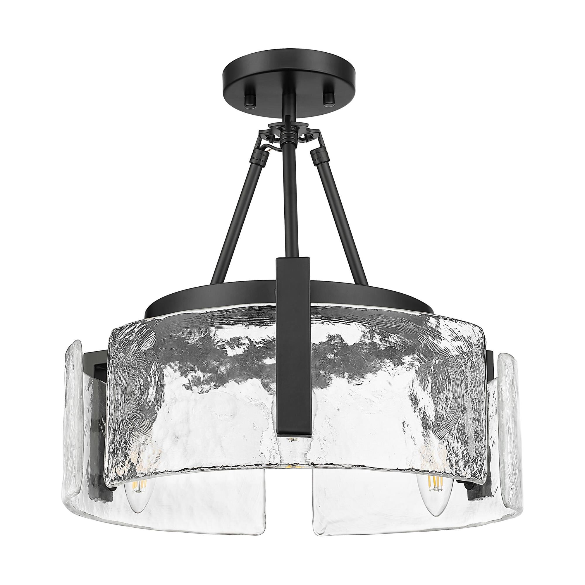 Aenon 17 Inch Semi Flush Mount by Golden Lighting