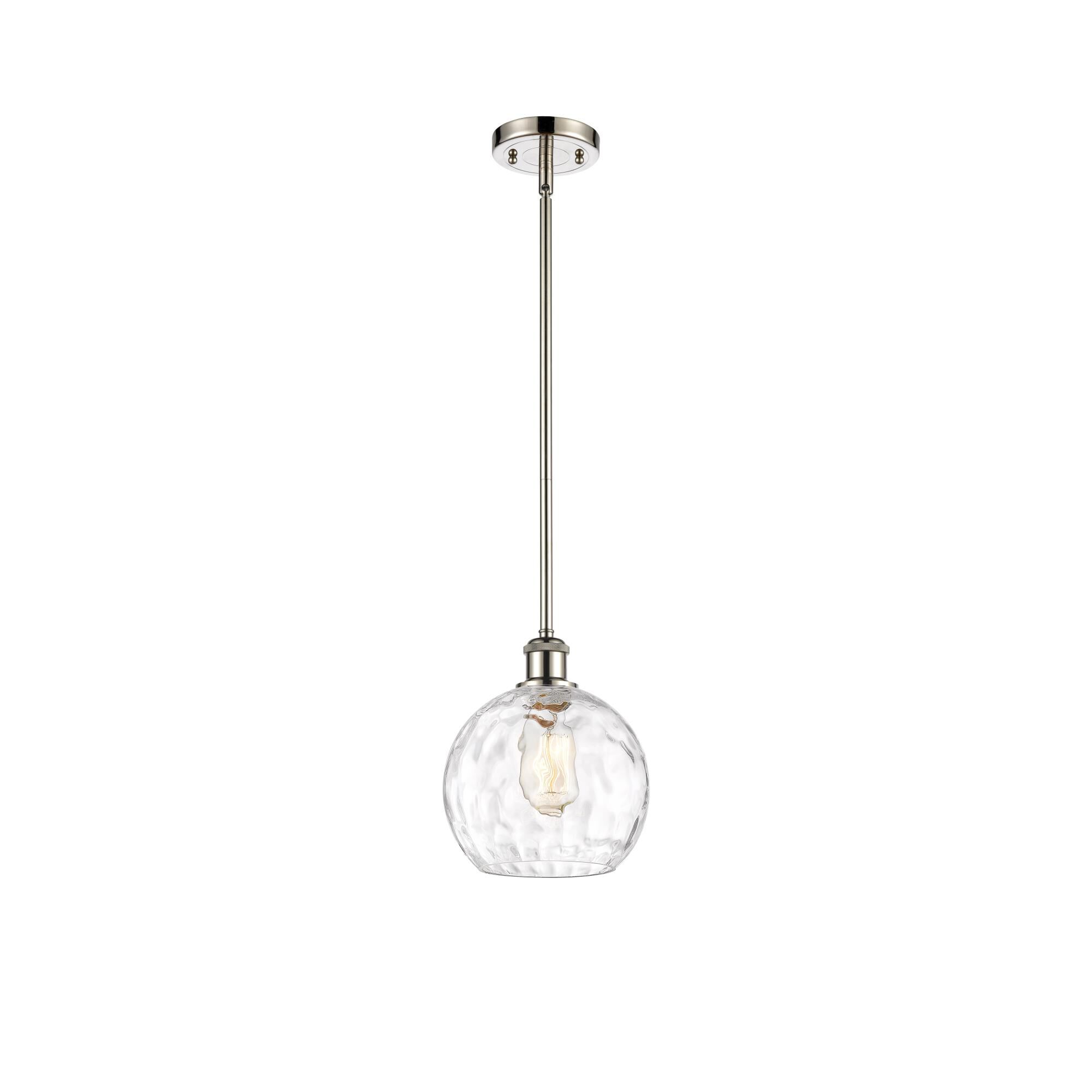 Shown in Polished Nickel finish and Clear glass