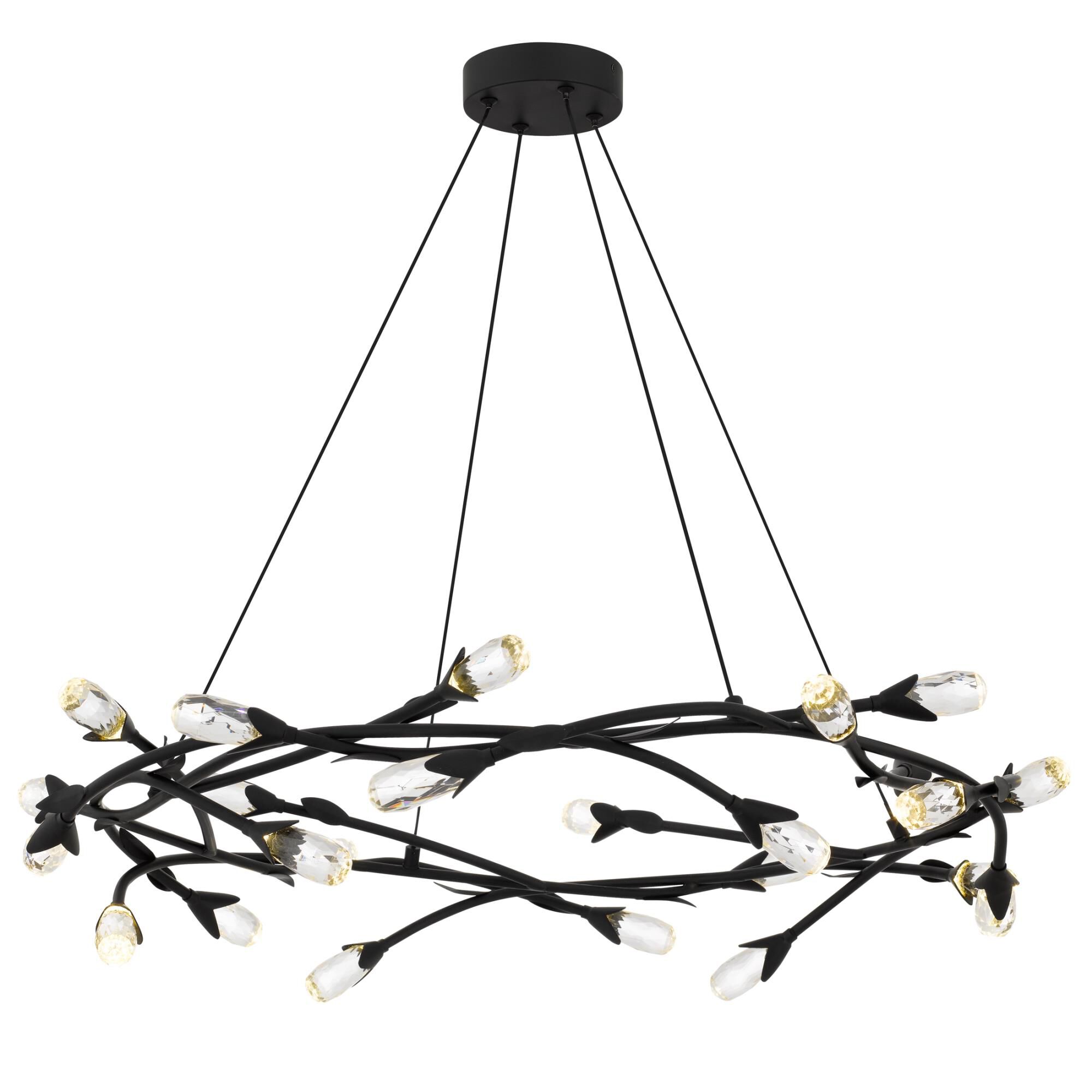 Shown in Matte Black finish and Crystal Jewel shade