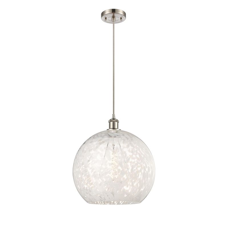 Bruno Marashlian White Mouchette 14 Inch Large Pendant by Innovations Lighting