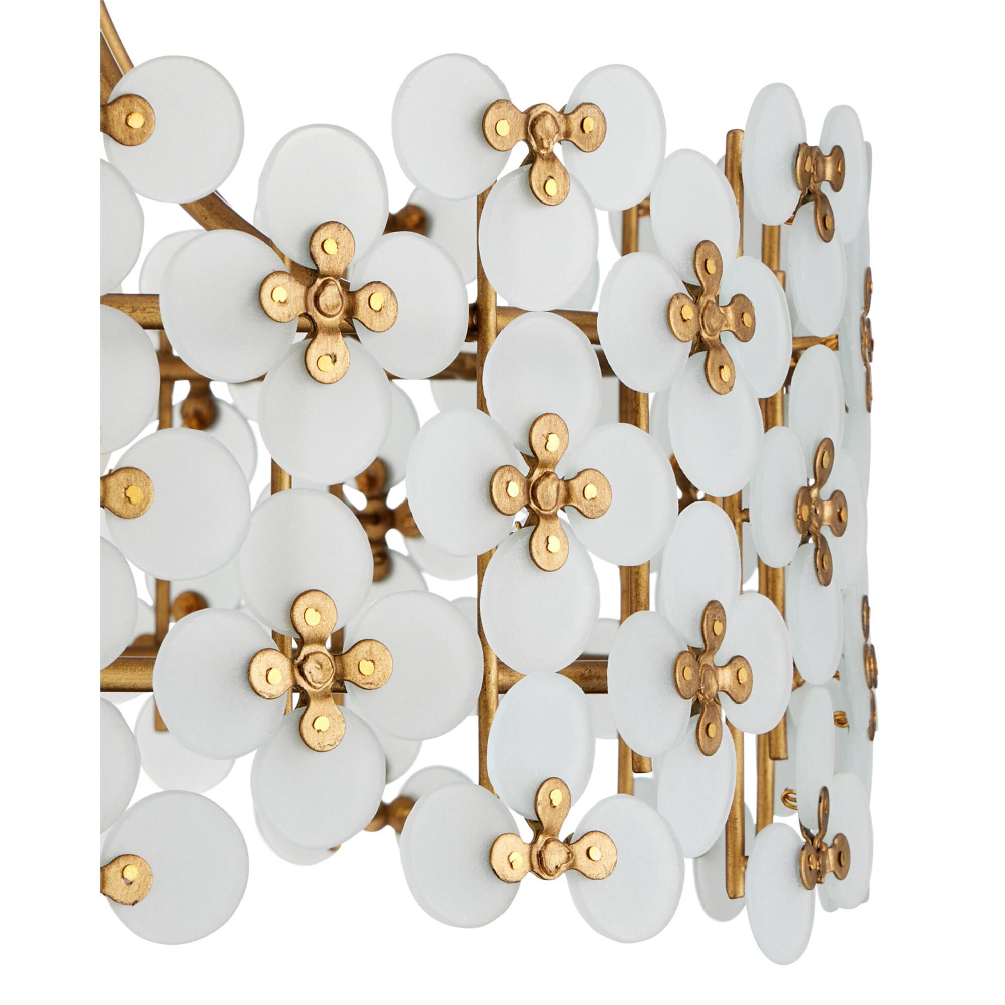 Spring Flower 16 Inch Semi Flush Mount,