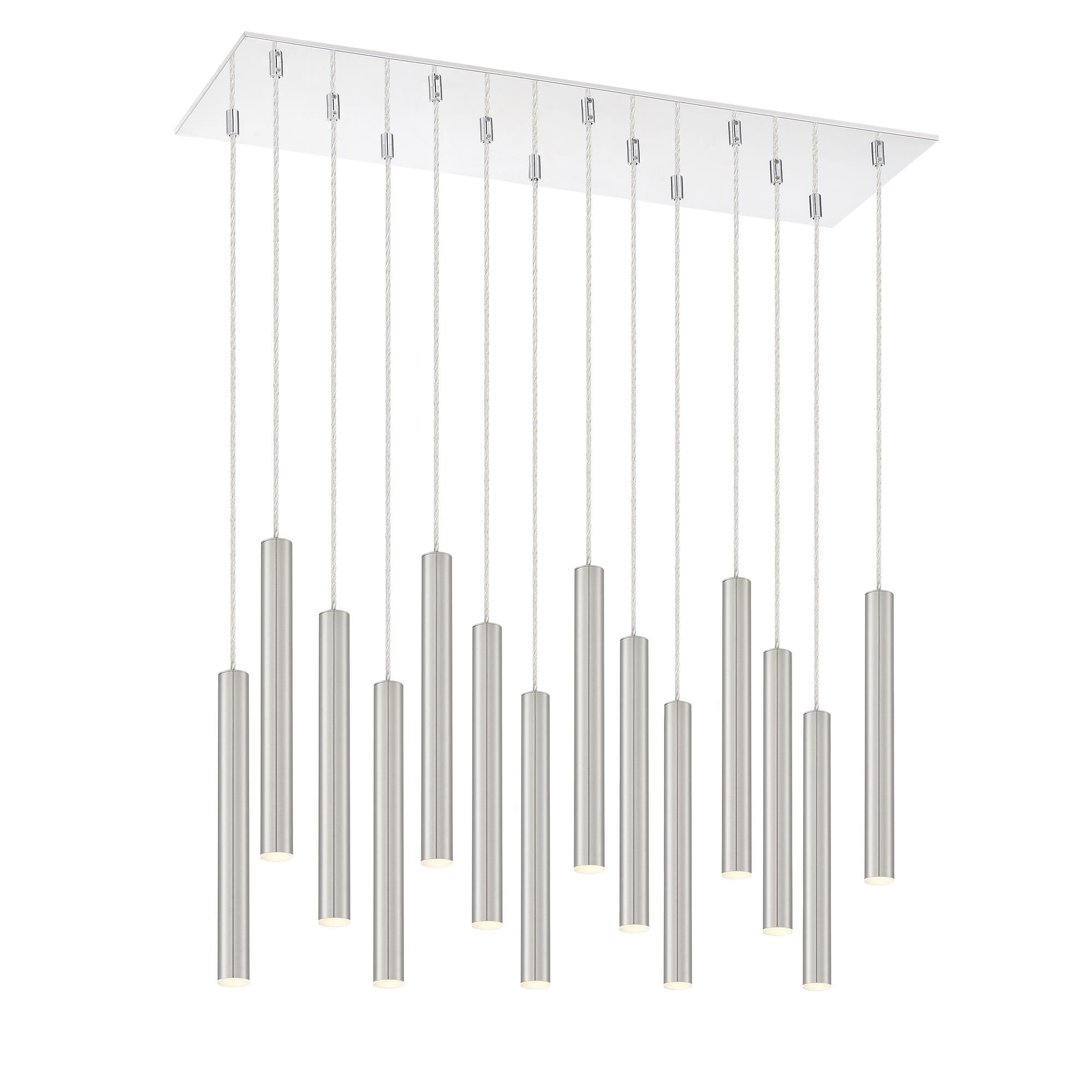 Shown in Chrome finish and Steel glass and Steel shade