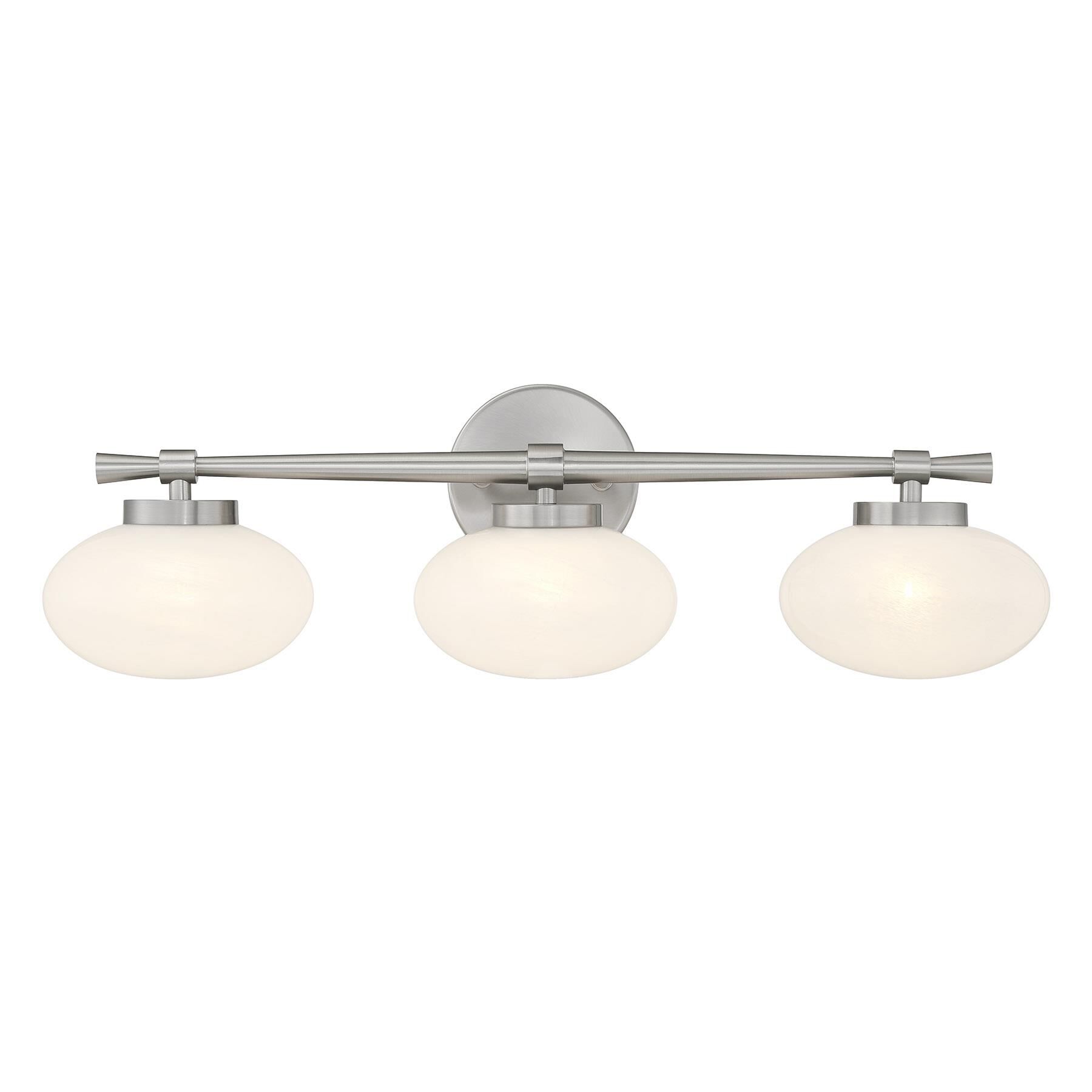 Shown in Satin Nickel finish and Strie shade