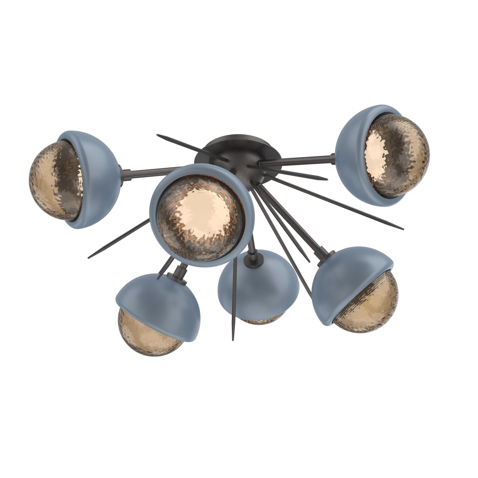 Shown in Graphite finish and Bronze glass and Poppy Blue accent