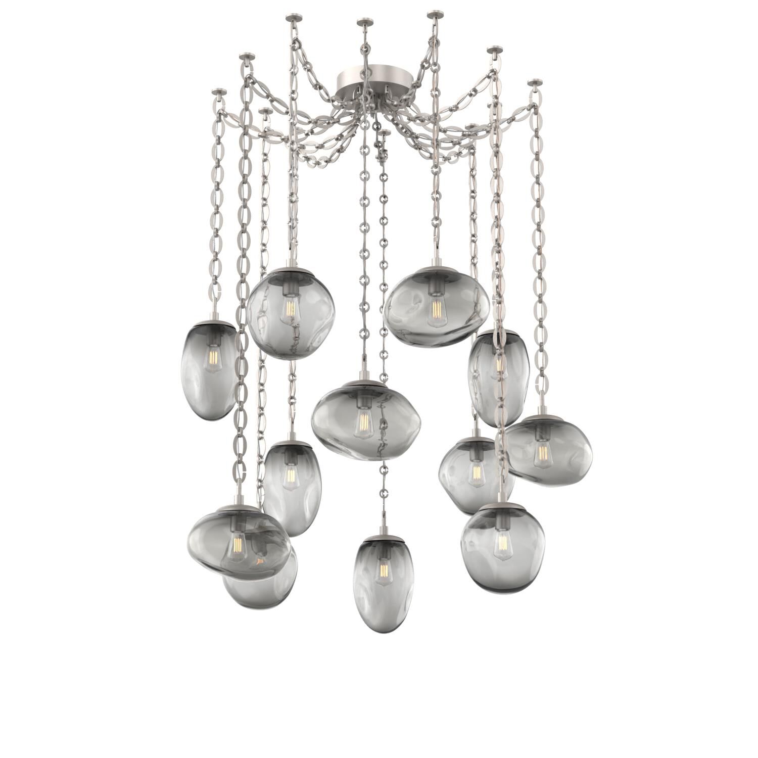 Shown in Beige Silver finish and Smoke glass