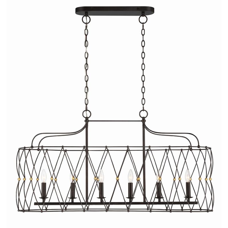 Zucca Medium Linear Chandelier by Crystorama