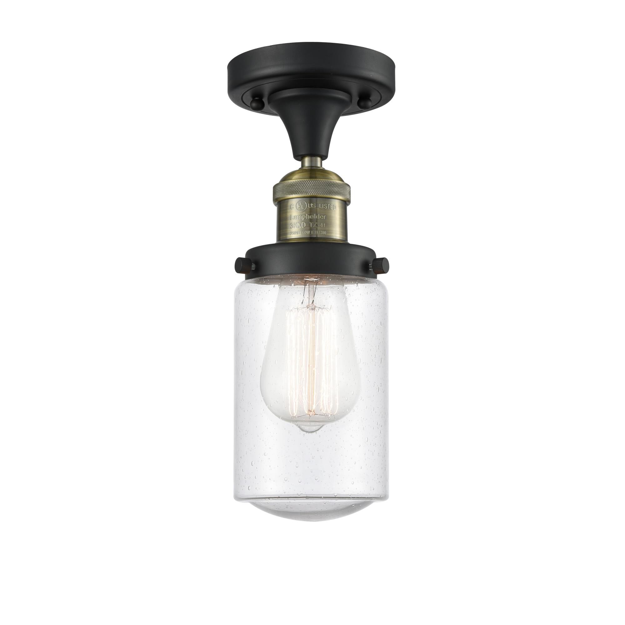 Shown in Black Antique Brass finish and Schoolhouse glass and Glass shade