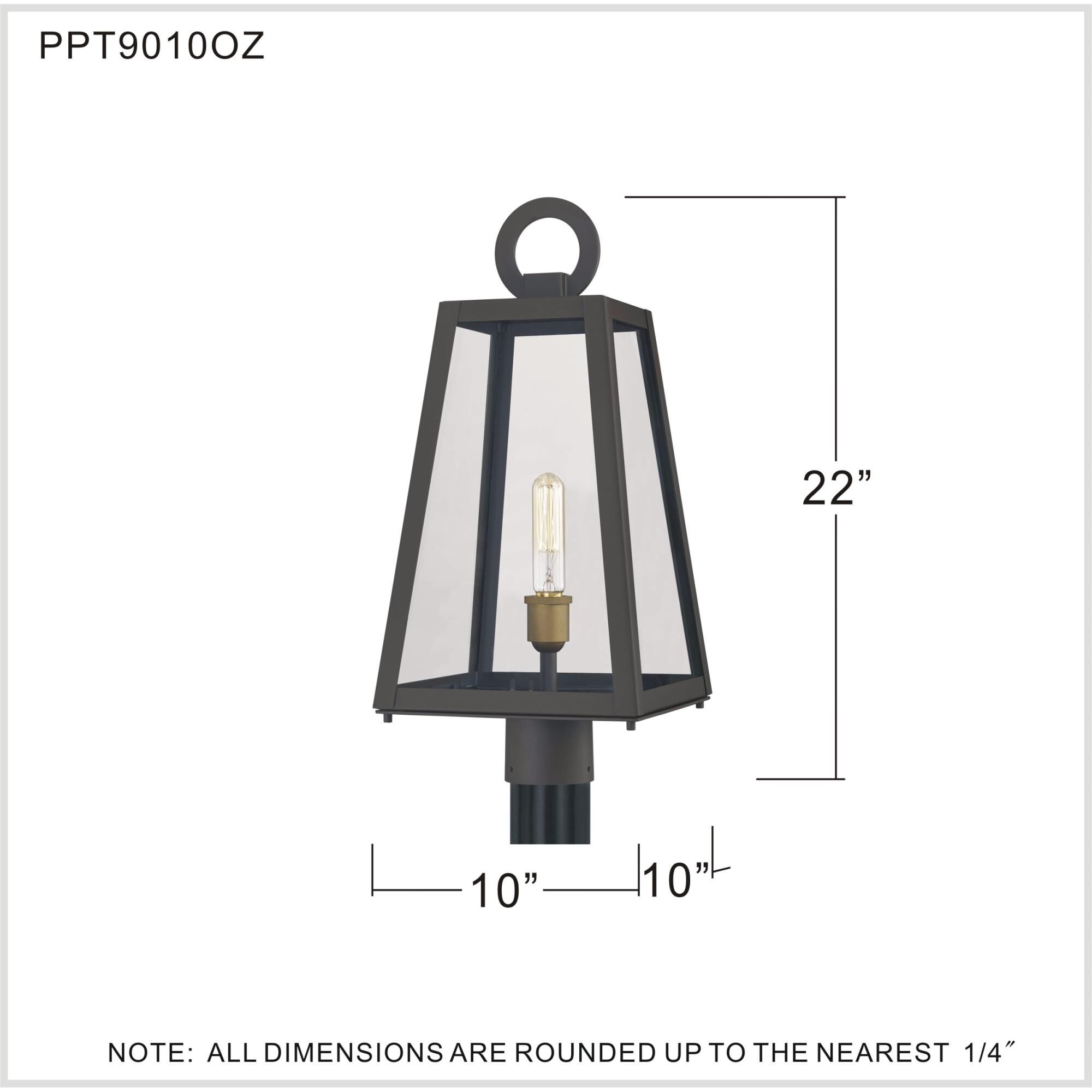 Quoizel Poplar Point 22 Inch Tall Outdoor Post Lamp