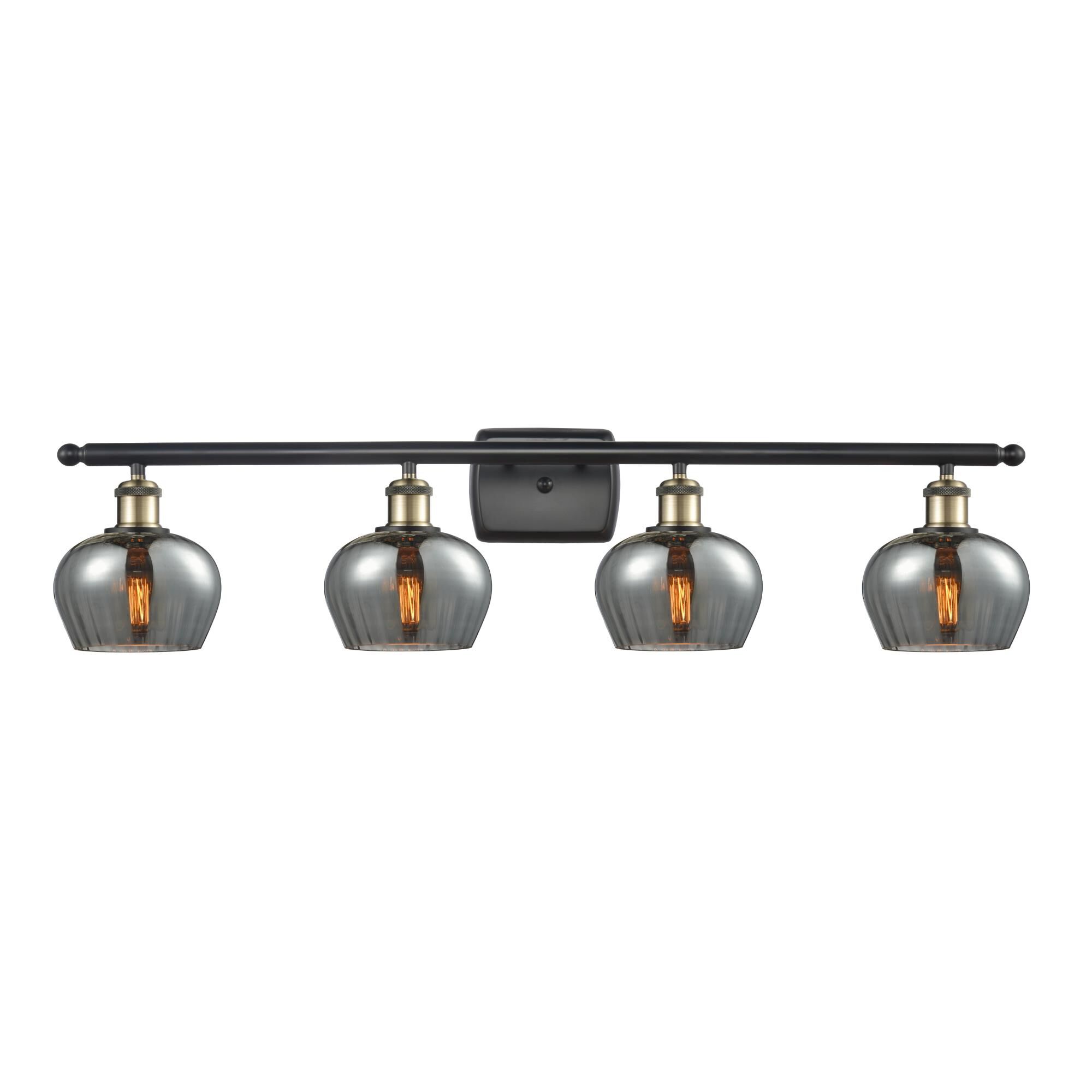 Shown in Black Antique Brass finish and Bowl glass and Glass shade