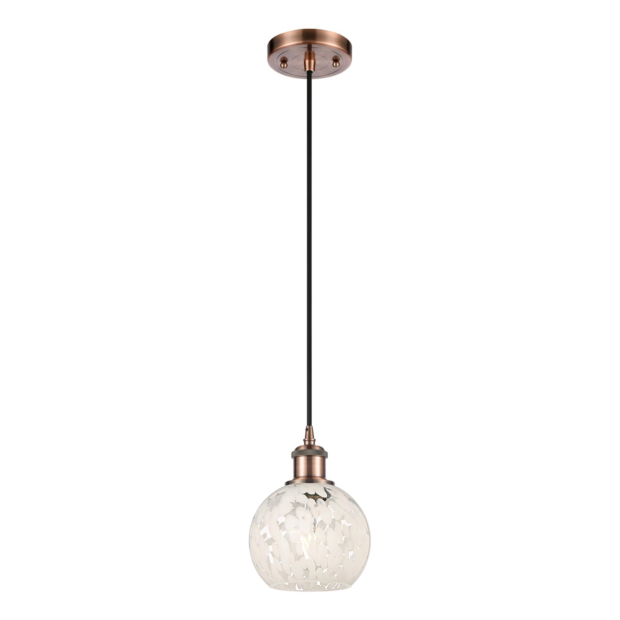 Bruno Marashlian White Mouchette 6 Inch Mini Pendant by Innovations Lighting