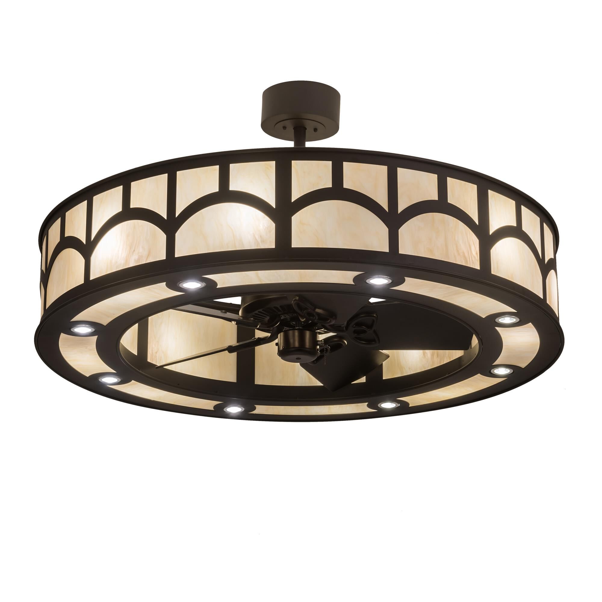 Mission 45 Inch 8 Light Chandelier by Meyda Lighting