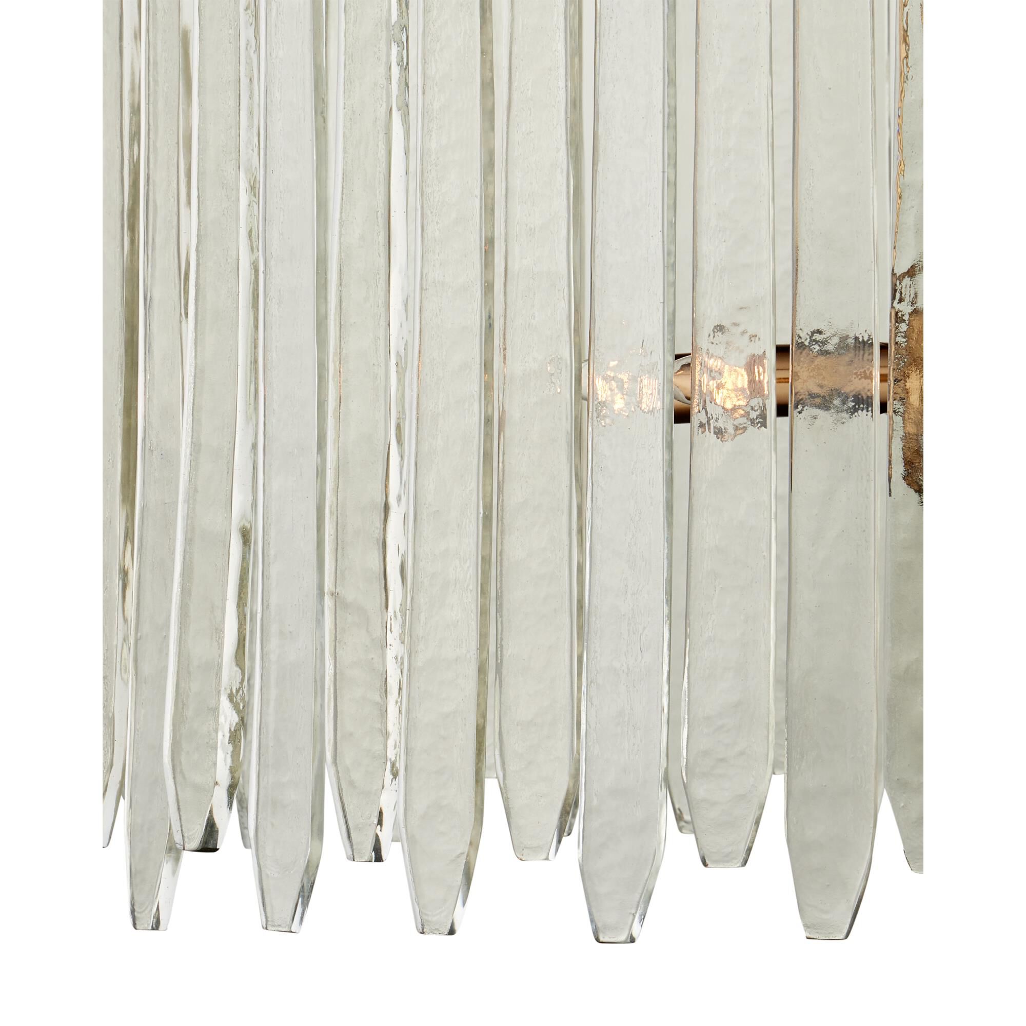 Shown in Clear, Antique Brass finish