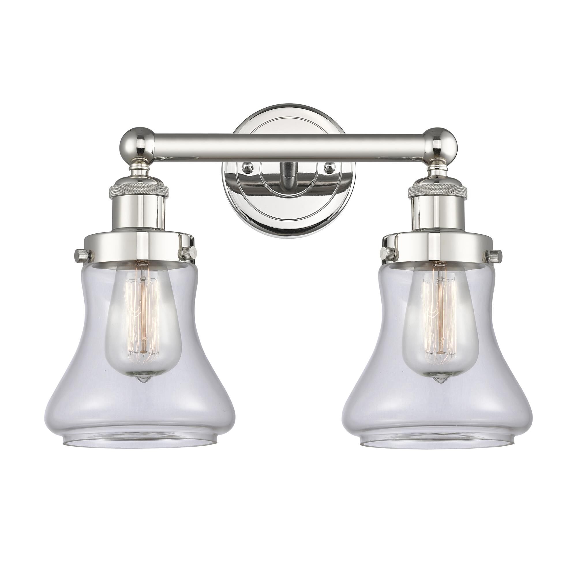 Shown in Polished Nickel finish and Clear glass