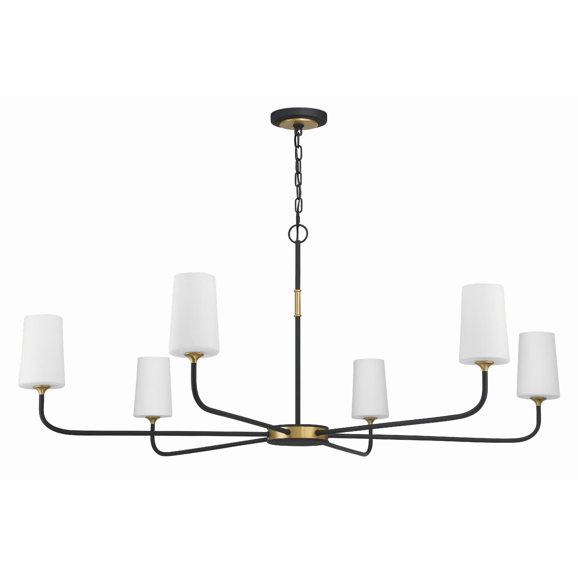 Niles 54 Inch 6 Light Chandelier by Crystorama