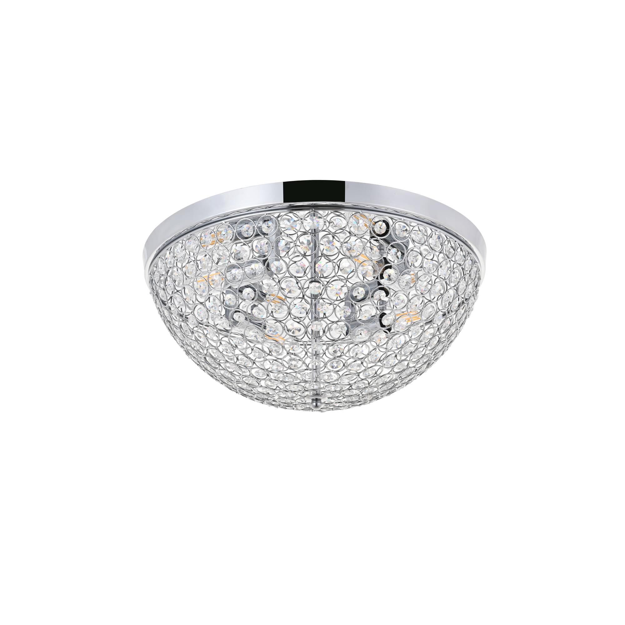 Taye 18 Inch 4 Light Flush Mount by Elegant Lighting