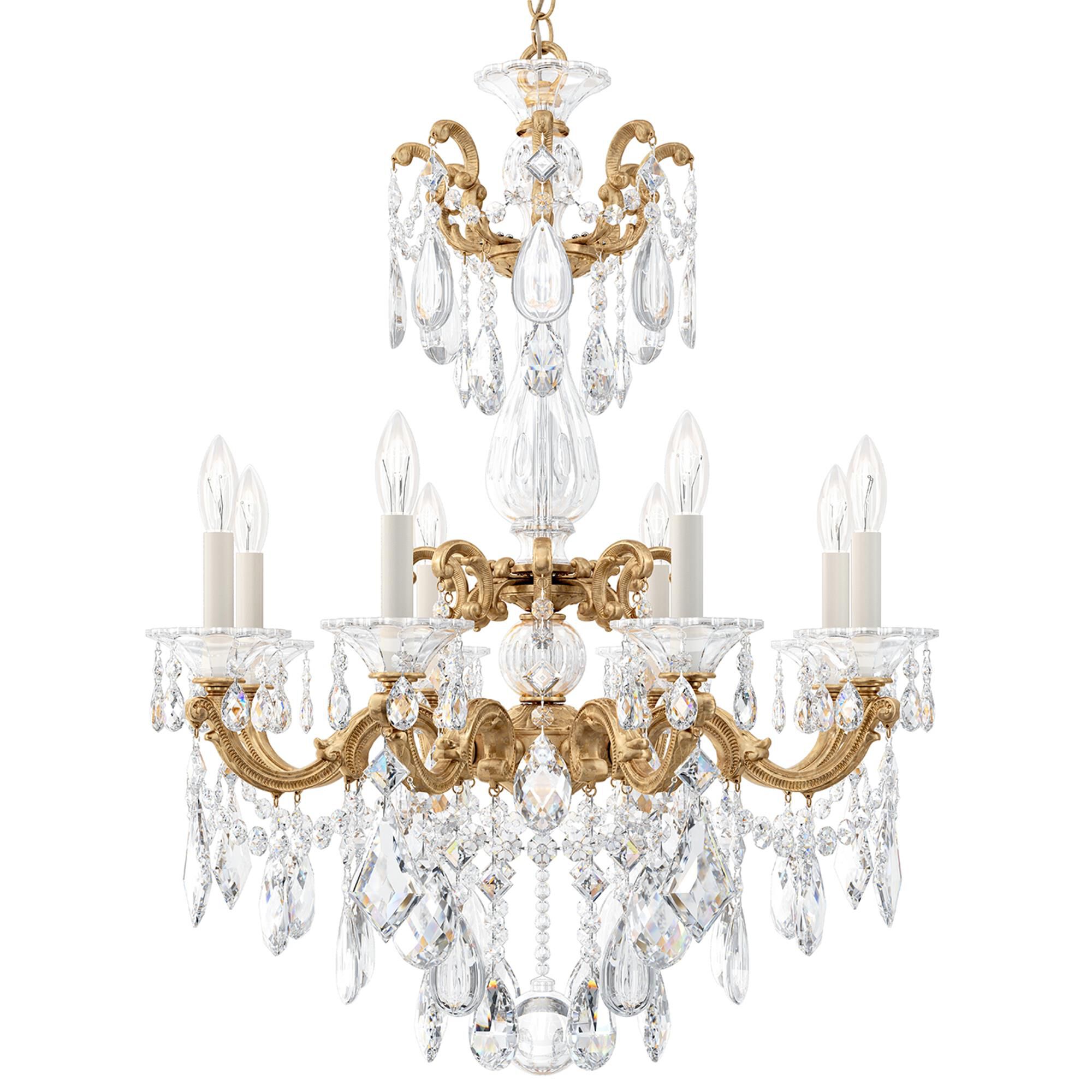 Shown in French Gold finish and Clear Heritage crystal