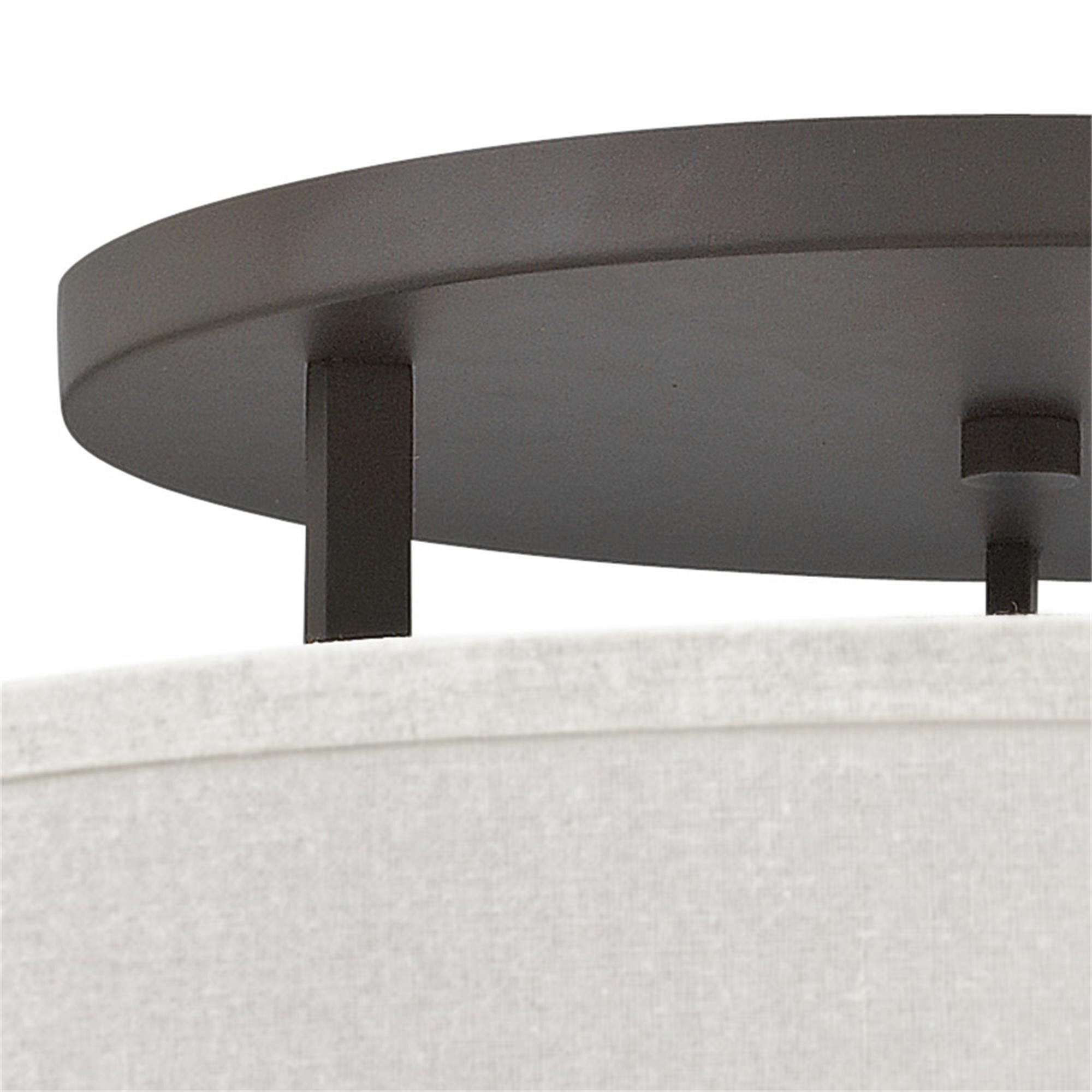 Hampton 26 Inch 3 Light Semi Flush Mount,