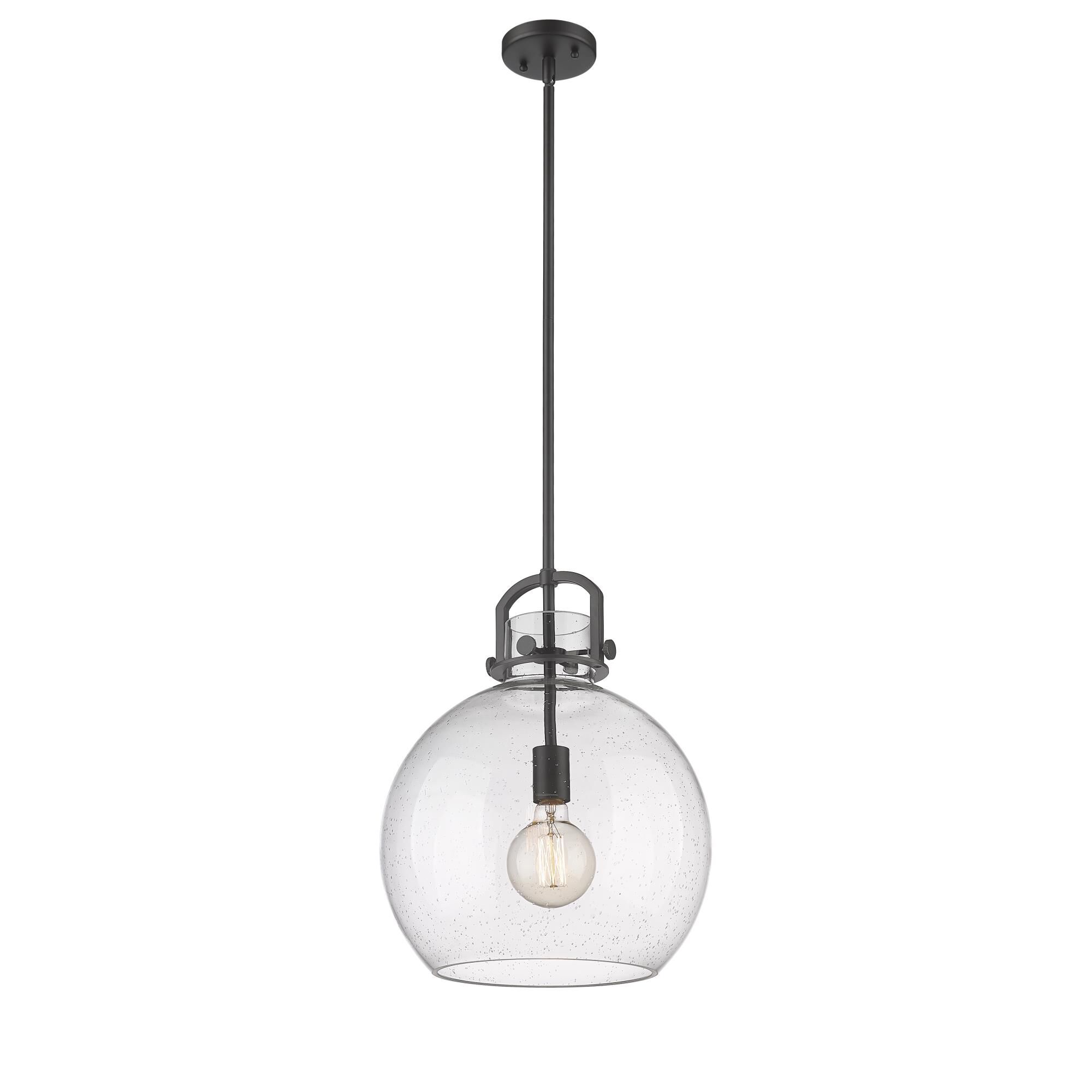 Shown in Matte Black finish and Seedy glass