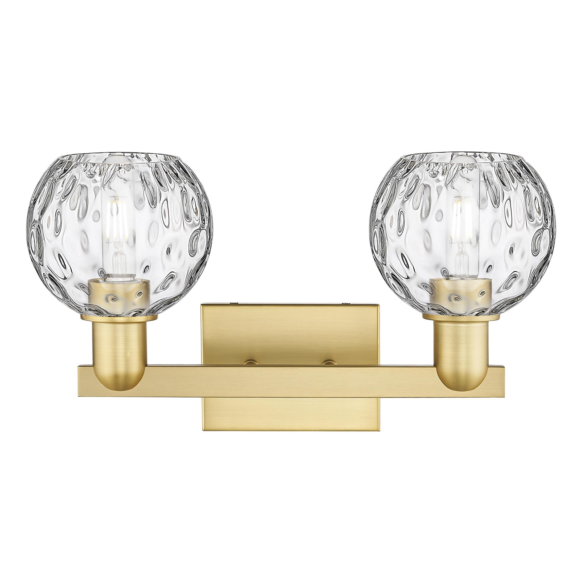 Shown in Satin Gold finish and Clear Water glass